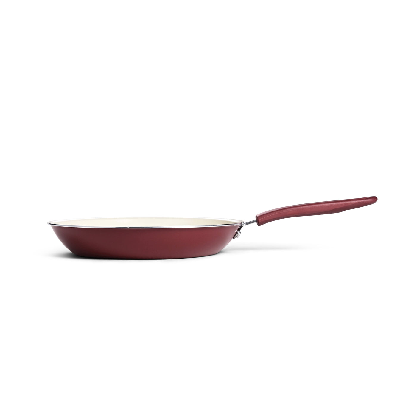 Ceramaware 3-Pack Ceramic Nonstick Fry Pan Set (8-inch, 9.5-Inch and 11-Inch) Wine, for Everyday Home Kitchen Cooking, Storage and Organization