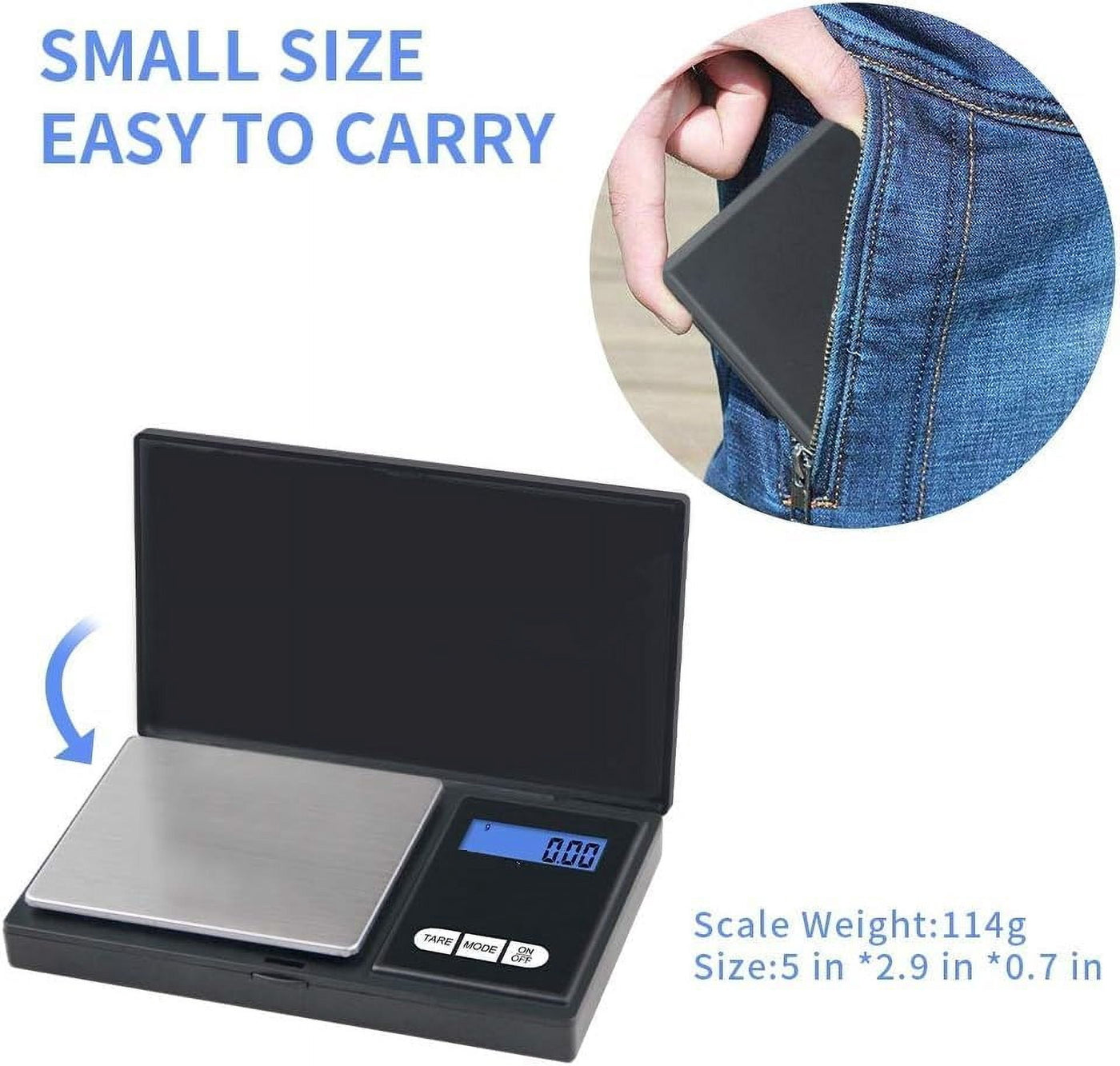 Mini Scale Digital Pocket Scale, 200g X 0.1g, Digital Grams Scale, Food Scale, Jewelry Scale Black, Kitchen Scale