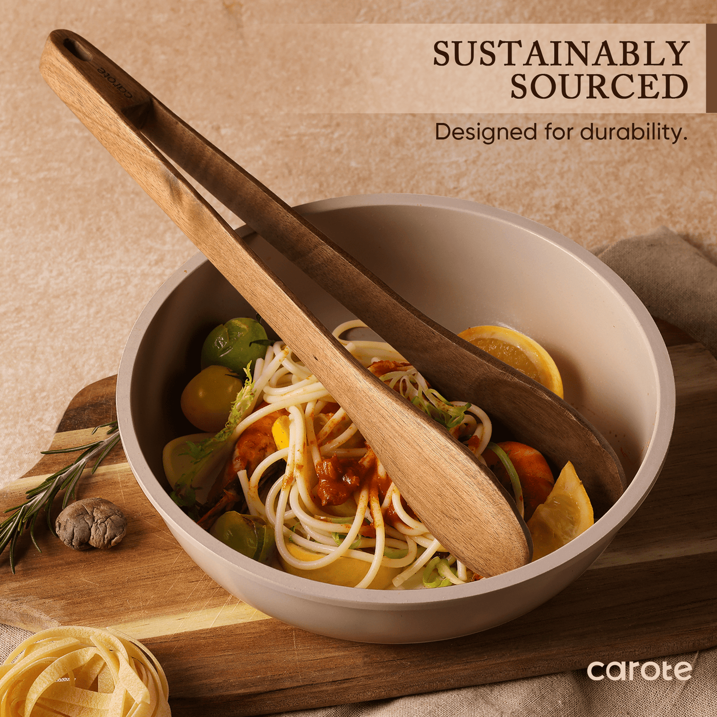8-Piece Wooden Cooking Utensils Set for Kitchen, Acacia Wood Utensils Set, for Cooking, Mixing, Serving and Nonstick Cookware