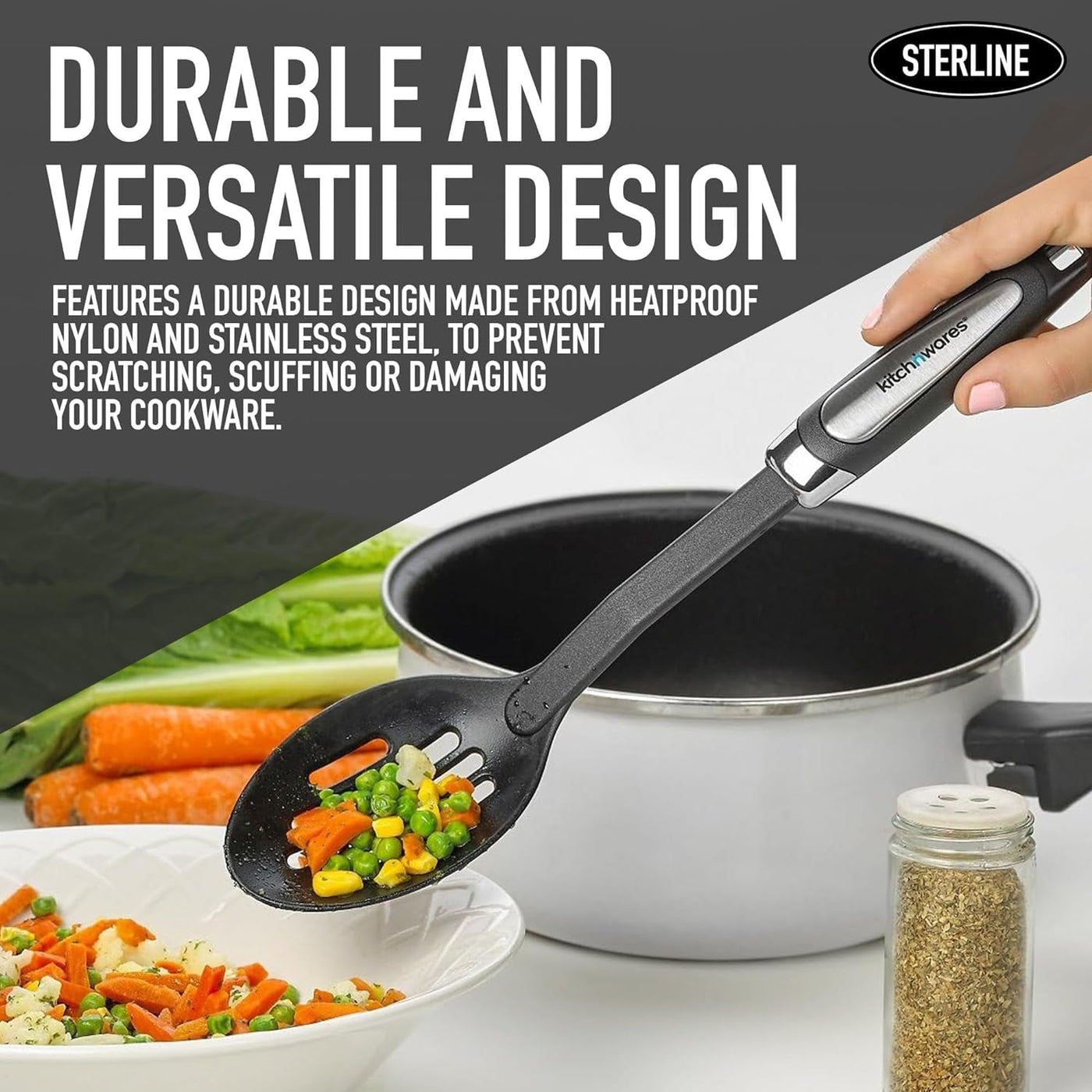 Kitchen Ultimate 26-Piece Kitchen Utensil Set for Culinary Adventures, Stainless Steel and Nylon Cooking Tools for All Ages