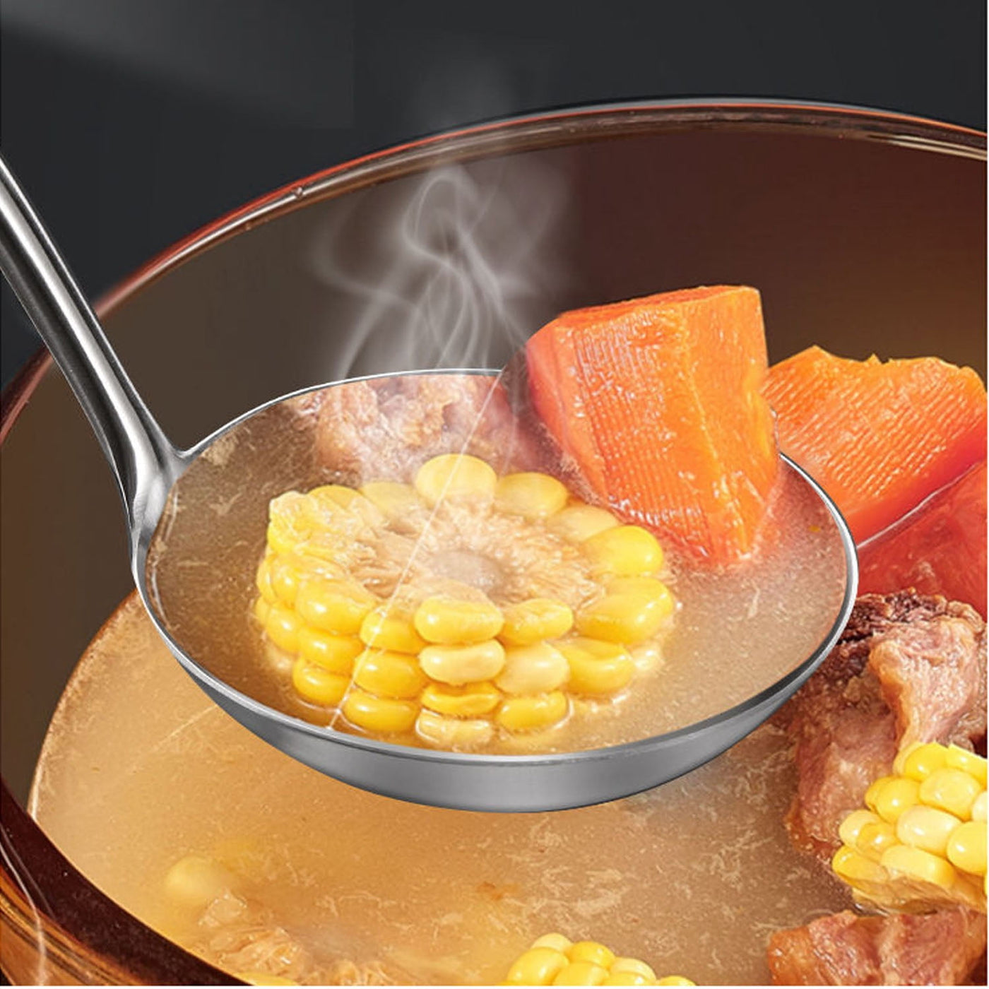 Kitchen Cooking Utensil Set, Stainless Steel Metal Kitchen Gadgets Heat Resistant Nonstick Kitchen Tools Dishwasher Safe