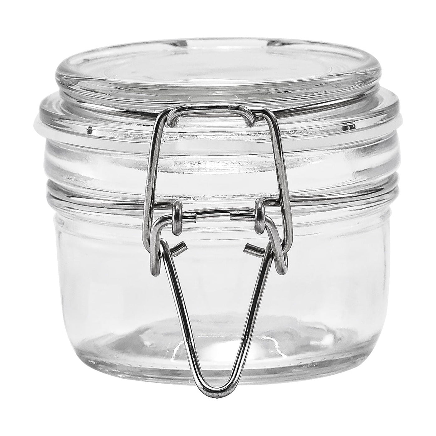 (2-pack) Glass Airtight Food Storage Jar with Lid, Clear Cereal and Dry Food Storage Container for Kitchen Pantry Organization