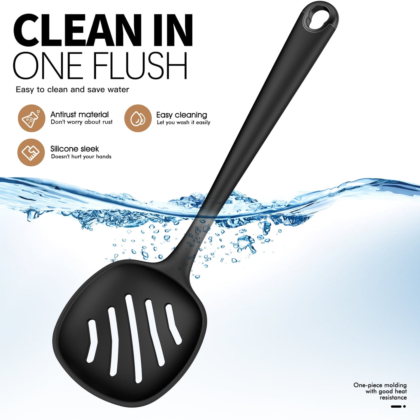 Silicone Kitchen Utensils Set, 600°F Heat Resistant Silicone Cooking Utensils, Spatula, Spoon, Whisk, Tongs