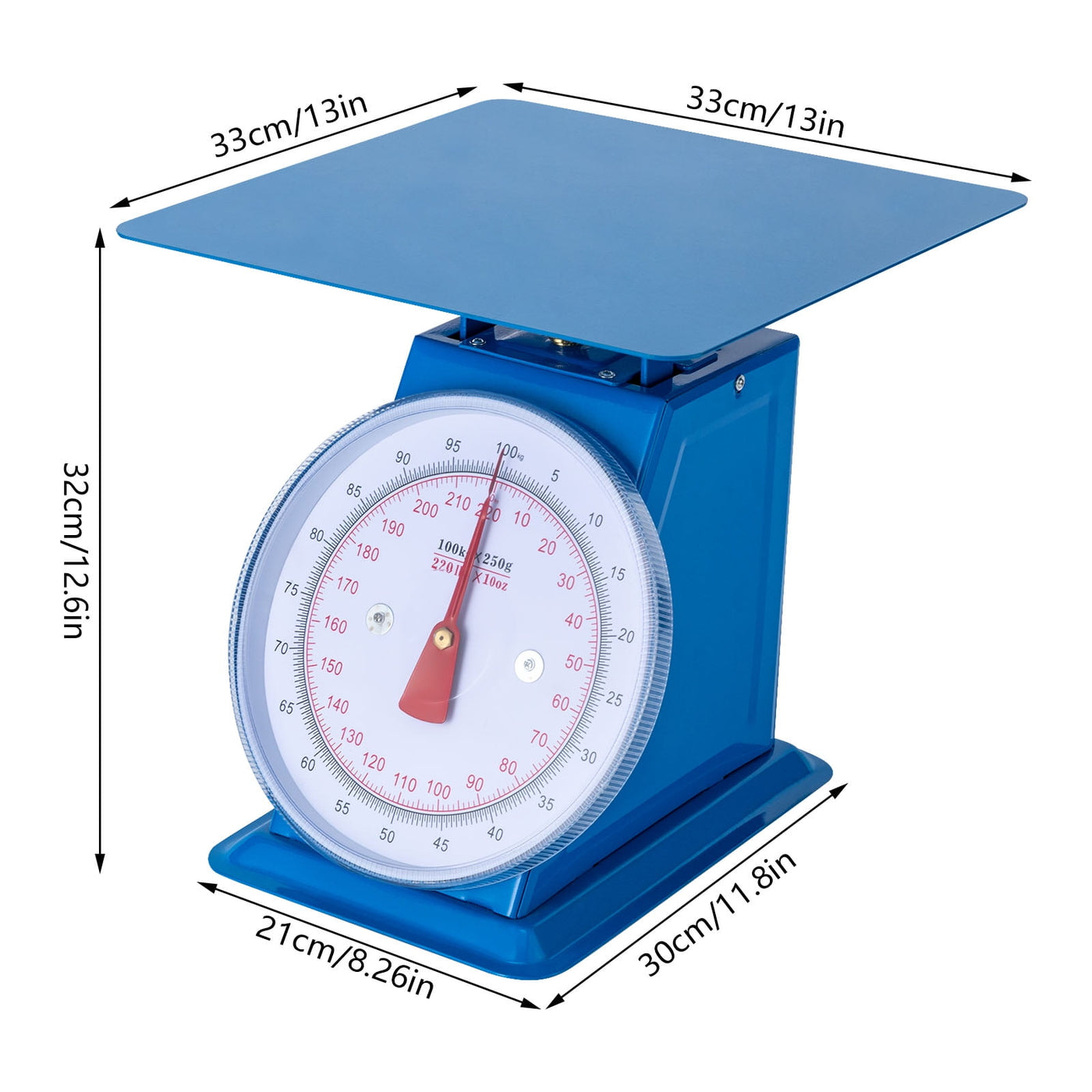 220-LBS Heavy Duty Portion-control Mechanical Kitchen and Food Scale, Industrial Dial Scale, Mechanical Dial Scale