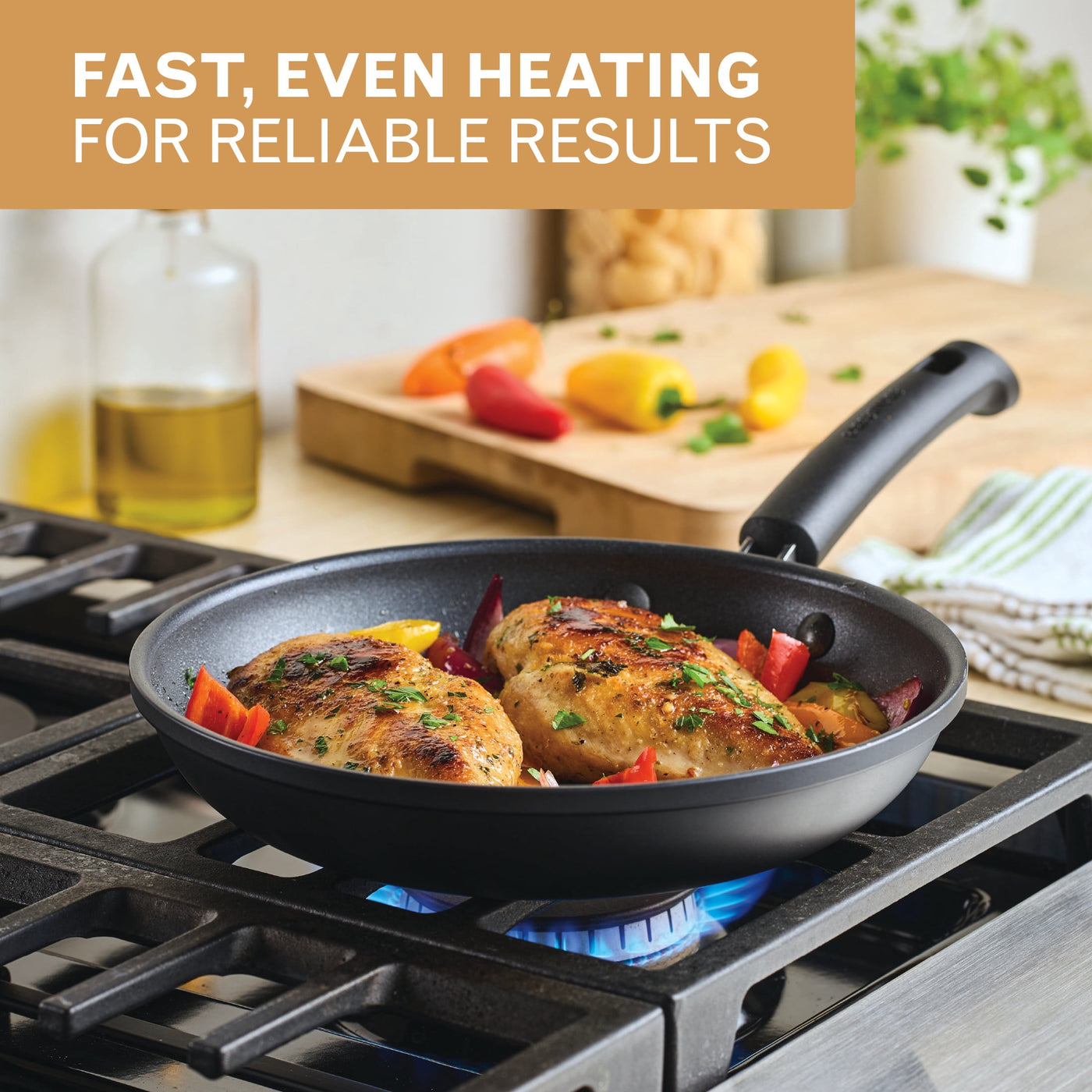 2-Piece Nonstick Frying Pan Set, Dishwasher and Oven Safe, Black, for Frying, Boiling and Everyday Home Cooking