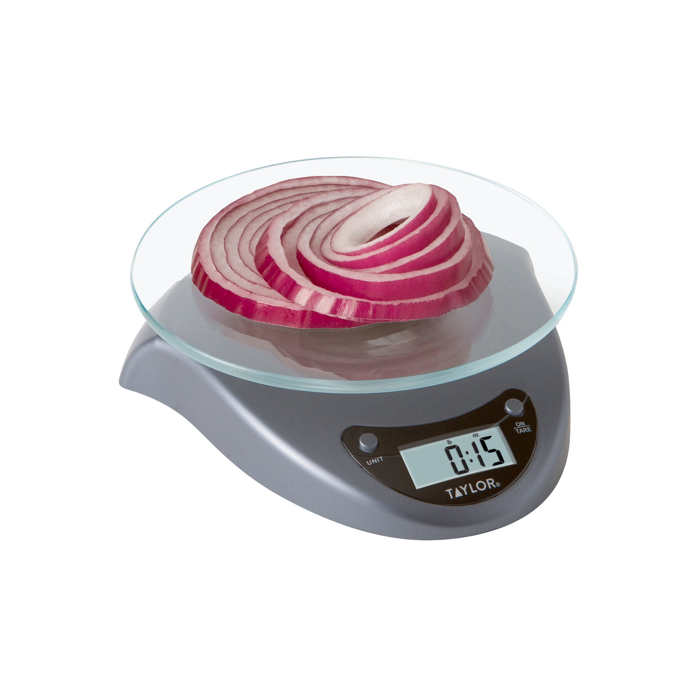 Digital Glass Platform Silver Base Food Scale, for Accurate Kitchen, Food and Portion Weighing, Durable Design for Daily Home Use