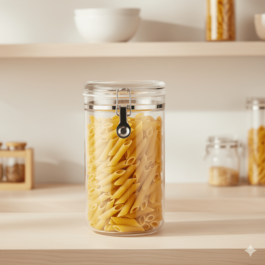 67.6 Oz Large Buckle Food Storage Canister, Clear, Kitchen Organization, for Pantry Organization, Meal Prep and Dry Food Storage