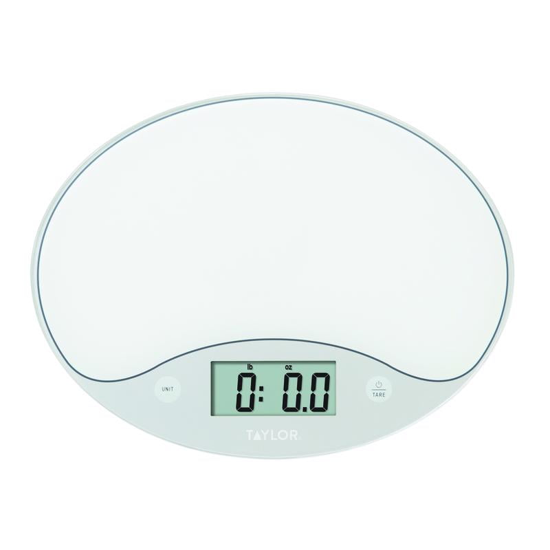 6309561 11 Lbs Digital Kitchen Scale and #44; White, for Accurate Kitchen, Food and Portion Weighing