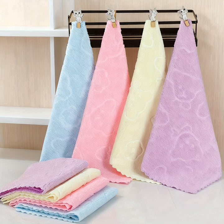 20-Pack Kitchen Dishcloths, Non-shedding Reusable Dish Towels, Super Absorbent Coral Fleece Cleaning Cloths, Nonstick and Washable, Fast Drying