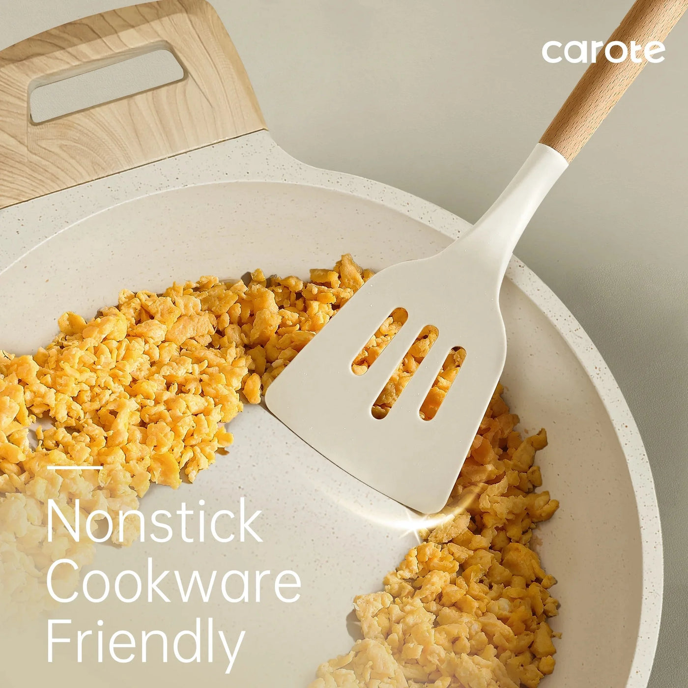 10-Piece Silicone and Wood Cooking Utensil Set, Heat-resistant, Safe for Nonstick Cookware, for Cooking, Mixing, Serving and Nonstick Cookware