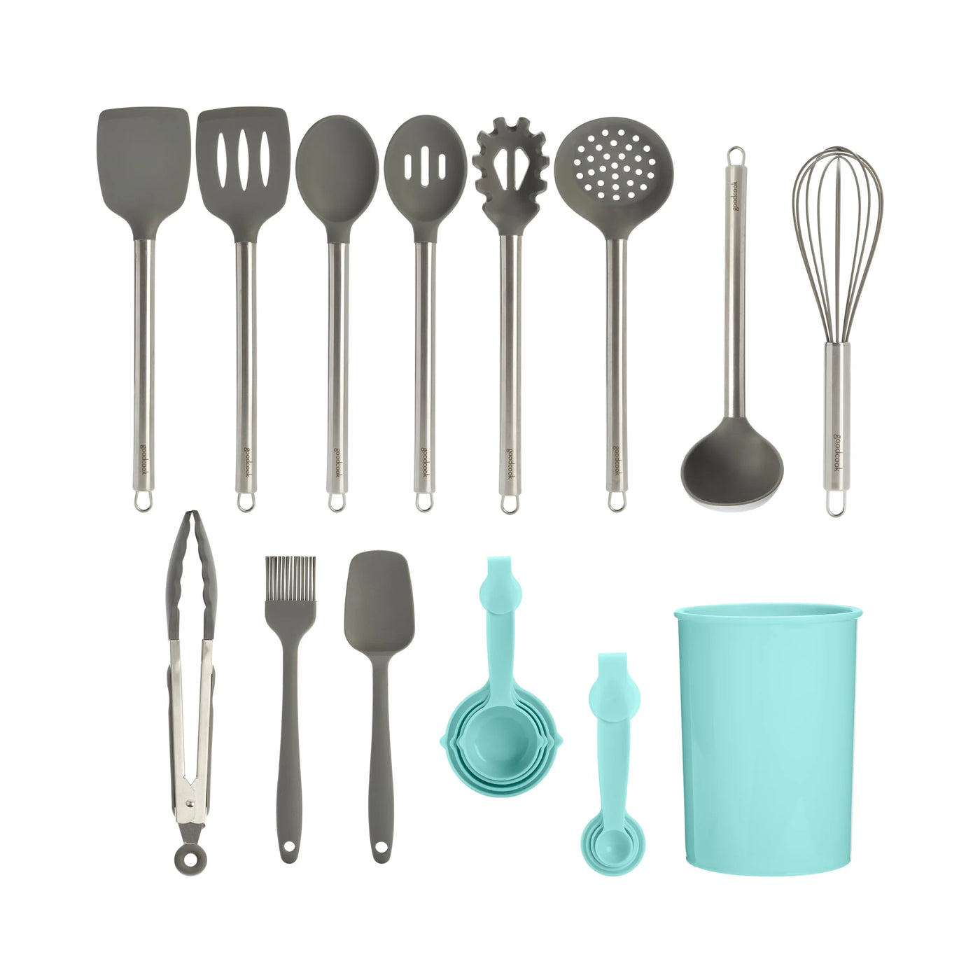 20-Piece Kitchen Tools and Gadget with Crock Set, for Everyday Home Kitchen Cooking, Storage and Organization