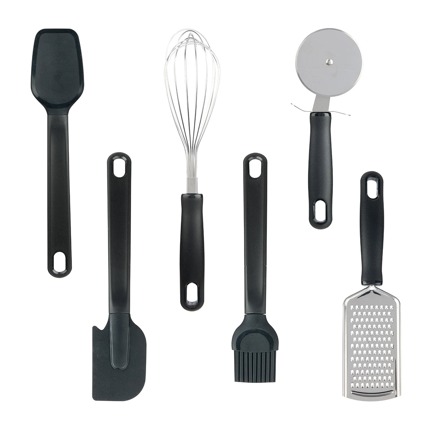 36-Piece Kitchen Gadget Set with Kitchen Cooking Utensils, and Drawer Organizer, Black, for Cooking, Mixing, Serving and Nonstick Cookware