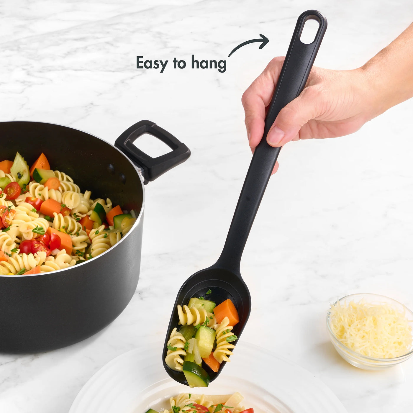 36-Piece Kitchen Gadget Set with Kitchen Cooking Utensils, and Drawer Organizer, Black, for Cooking, Mixing, Serving and Nonstick Cookware