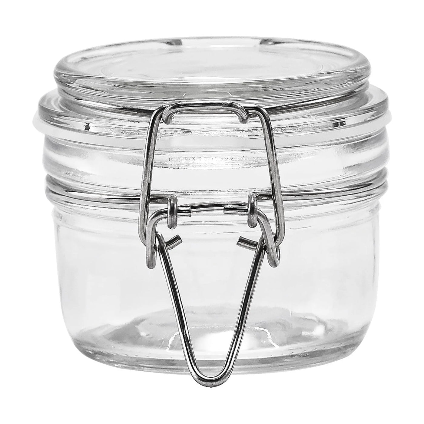 (2-pack) Glass Airtight Food Storage Jar with Lid, Clear Cereal and Dry Food Storage Container for Kitchen Pantry Organization