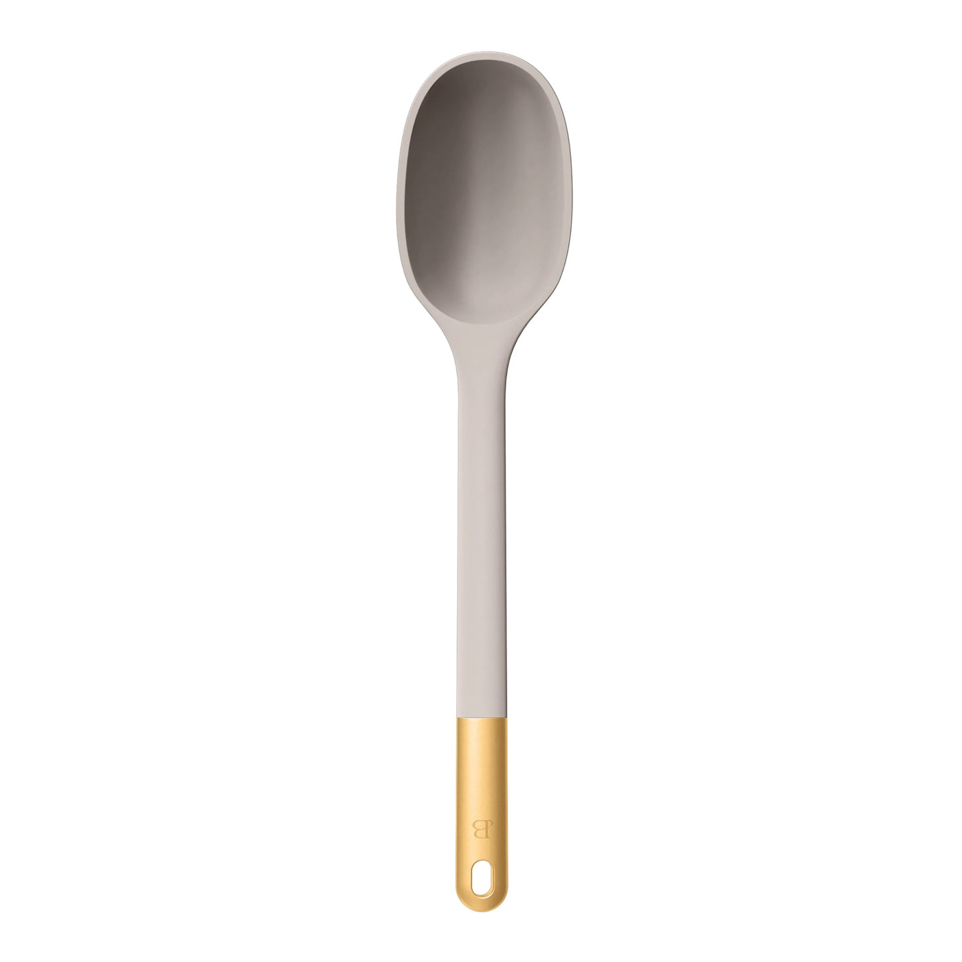 Beautiful 6-Piece Silicone Kitchen Utensil Tool Set with Rotating Rack By, Porcini Taupe, for Cooking, Mixing, Serving and Nonstick Cookware