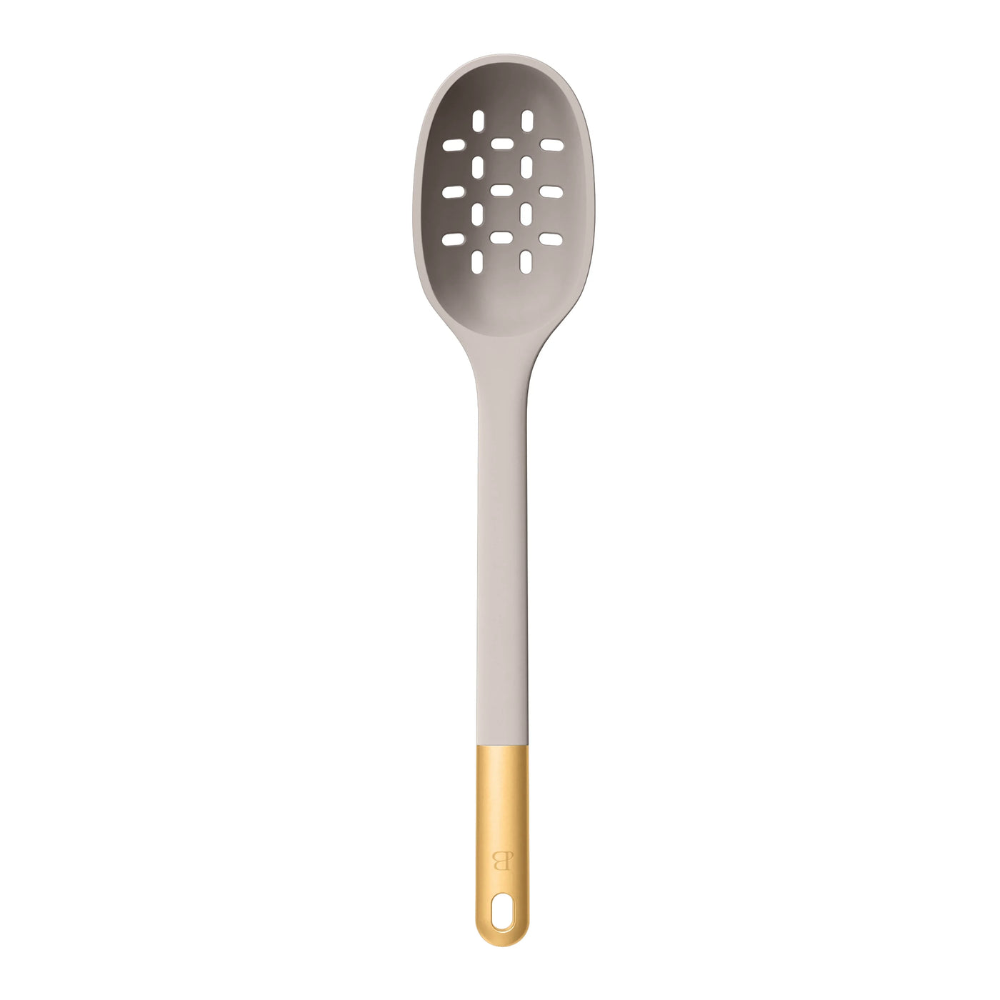 Beautiful 6-Piece Silicone Kitchen Utensil Tool Set with Rotating Rack By, Porcini Taupe, for Cooking, Mixing, Serving and Nonstick Cookware