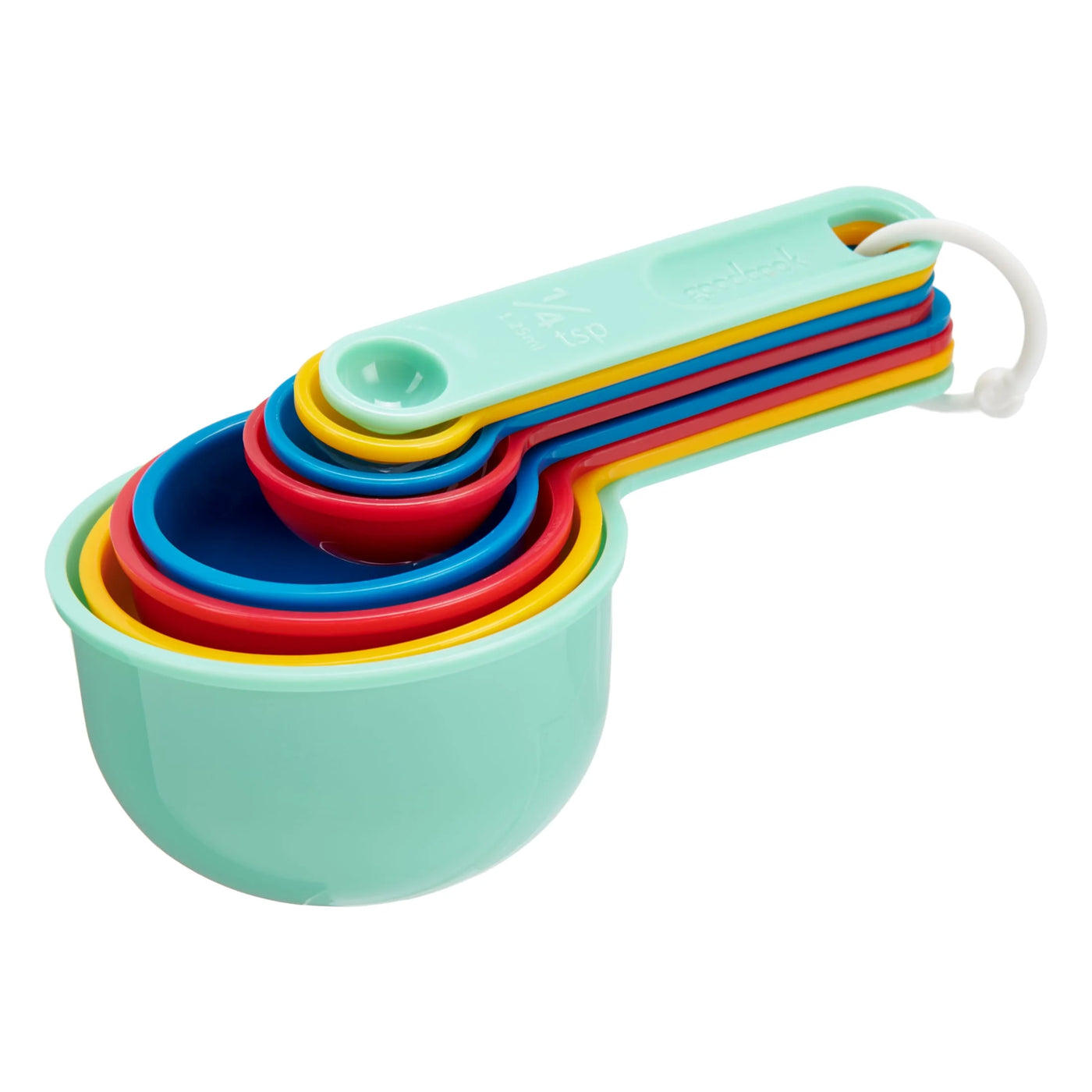 8-Piece Nesting Measuring Cups and Spoons Set with Storage Ring, for Cooking, Mixing, Serving and Nonstick Cookware