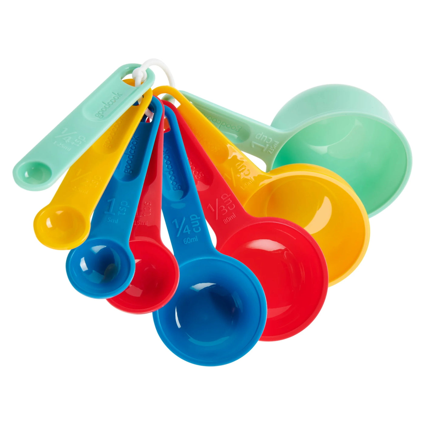 8-Piece Nesting Measuring Cups and Spoons Set with Storage Ring, for Cooking, Mixing, Serving and Nonstick Cookware