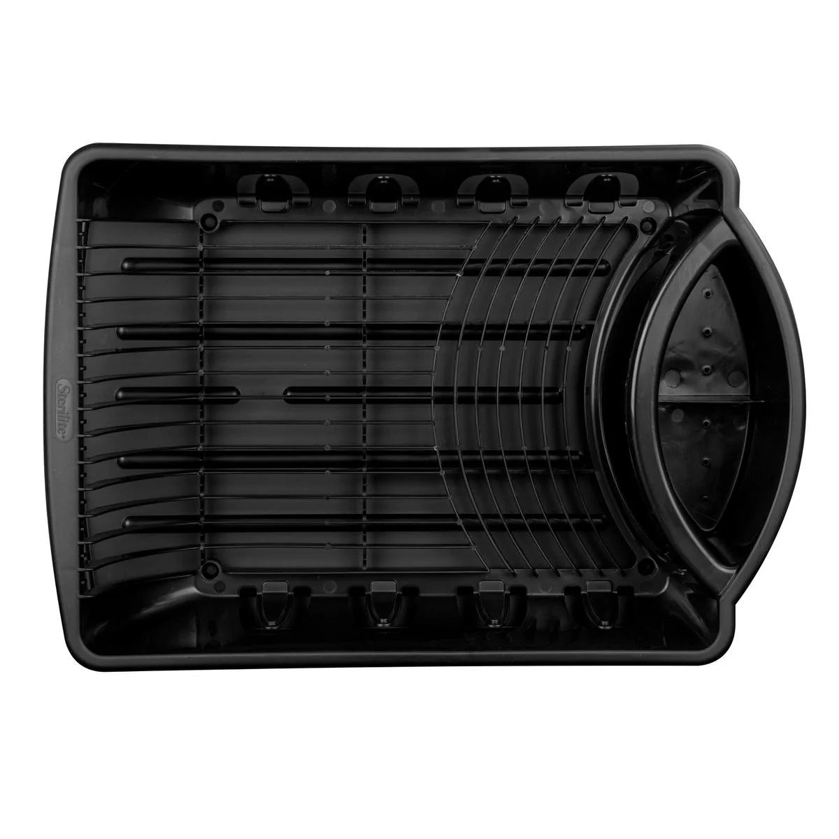 Dish Drying Rack, Heavy Duty Hard Plastic Drying Rack, Dish Drainer for Kitchen Counter with Drainboard Set, with Silverware Holder