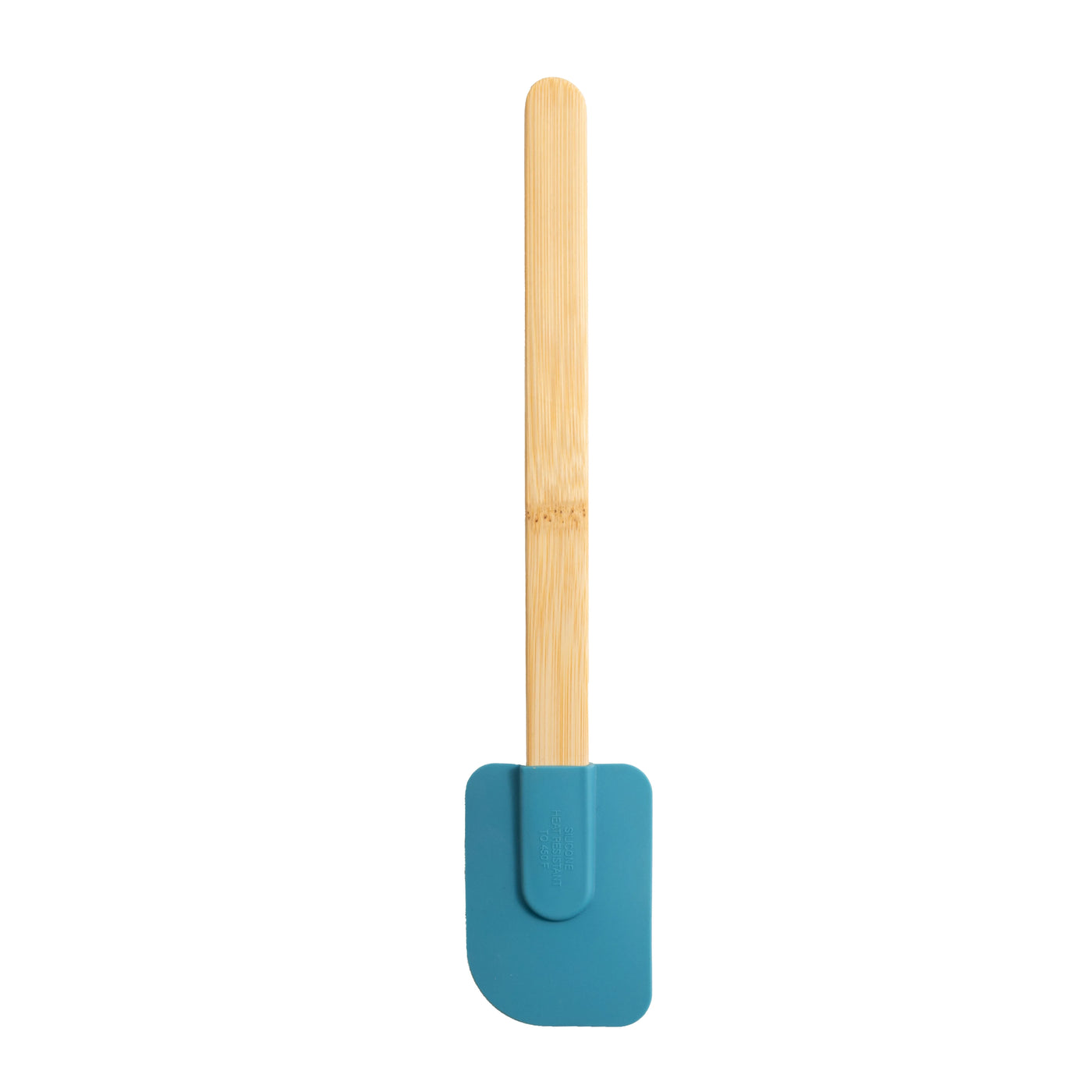 Silicone Spatulas Set 4 with Bamboo Handles, Blue, for Cooking, Mixing, Serving and Nonstick Cookware