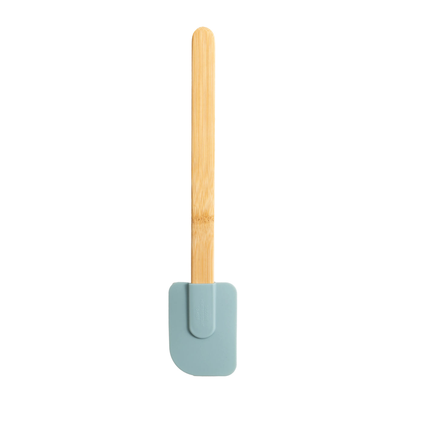 Silicone Spatulas Set 4 with Bamboo Handles, Blue, for Cooking, Mixing, Serving and Nonstick Cookware