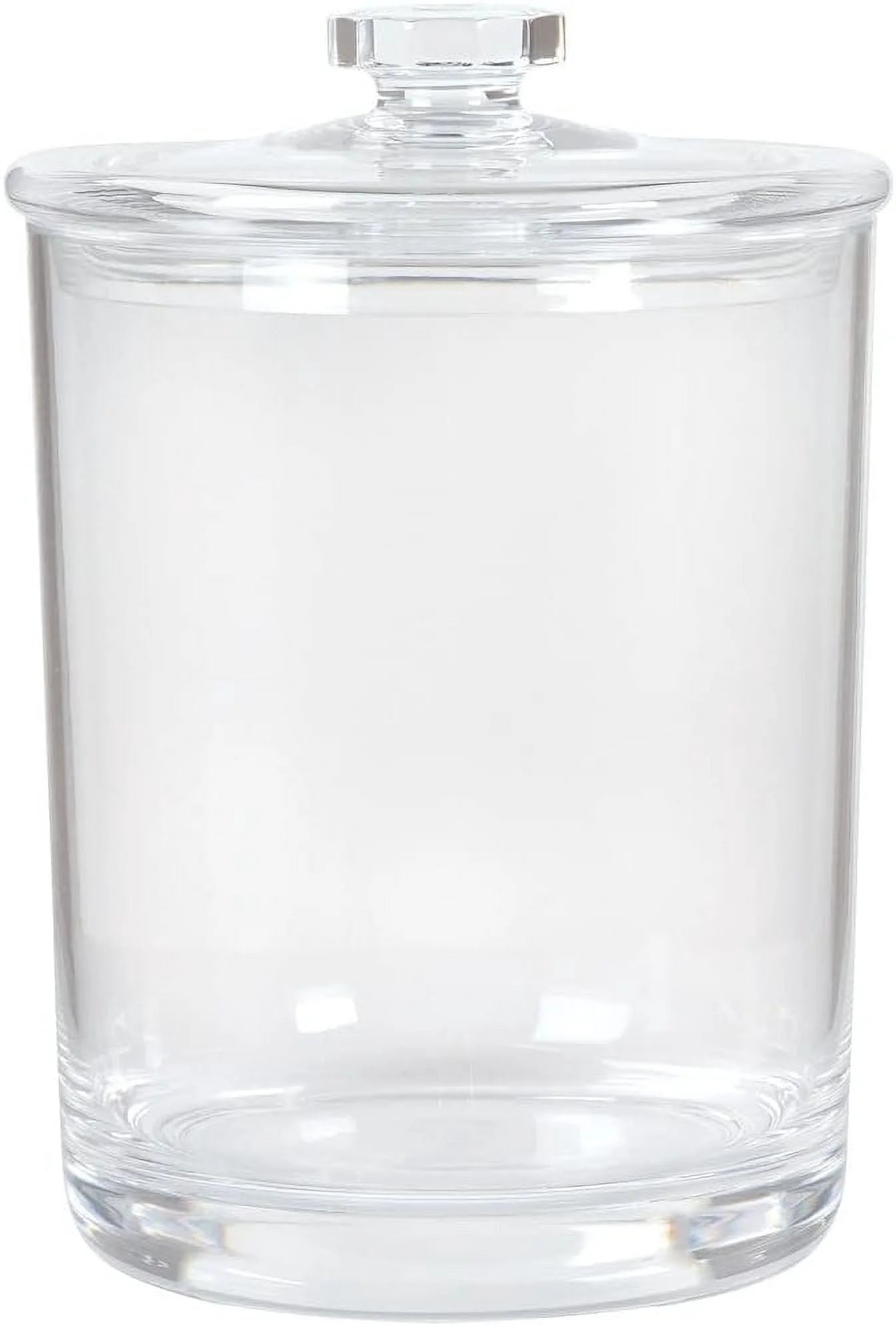 Acrylic Apothecary Jar with Lid, 60 Oz Storage Container for Bathroom, Kitchen and Office, 7.75" X 5"
