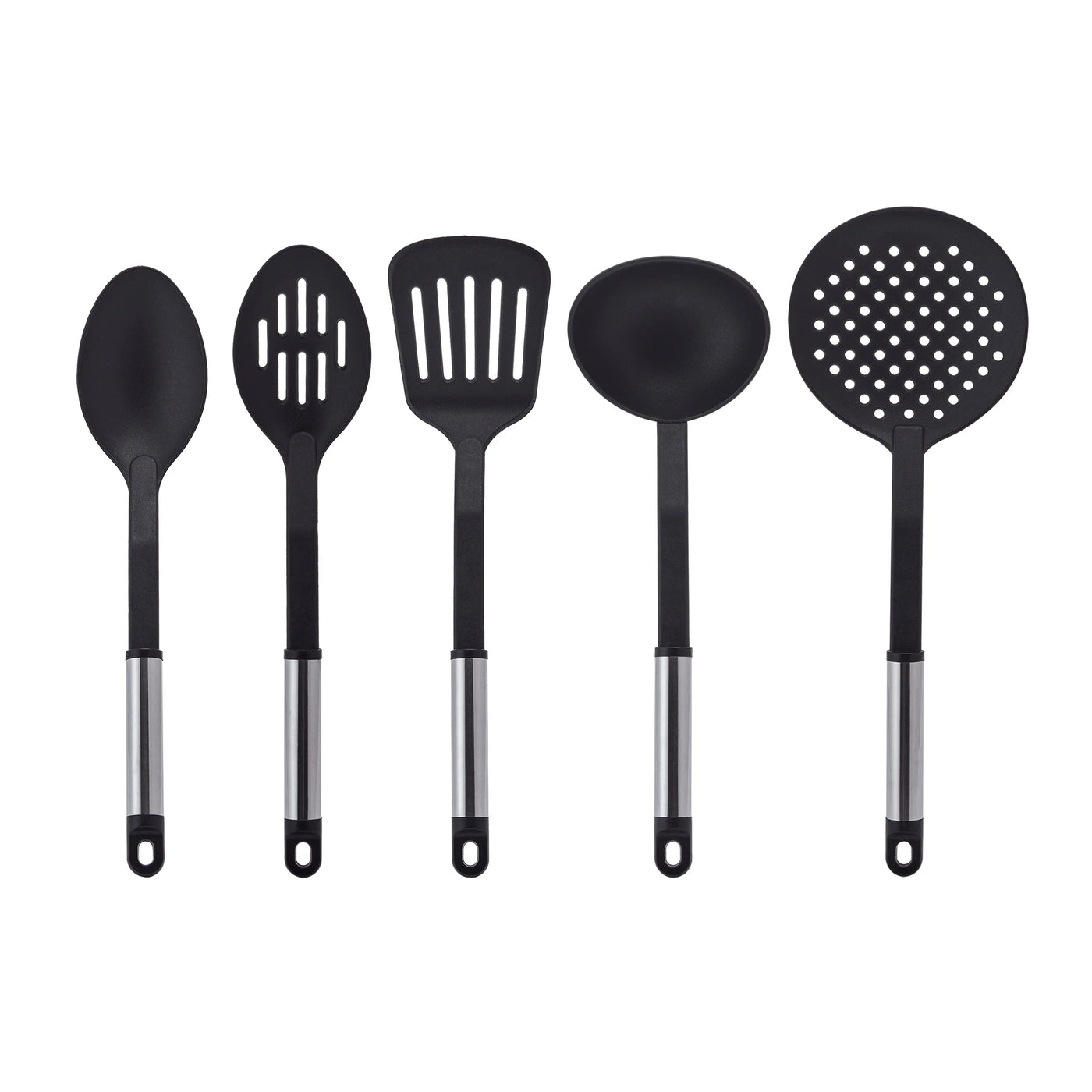 Set of 5 Stainless Steel Kitchen Tools, for Everyday Home Kitchen Cooking, Storage and Organization, Durable Design for Daily Home Use