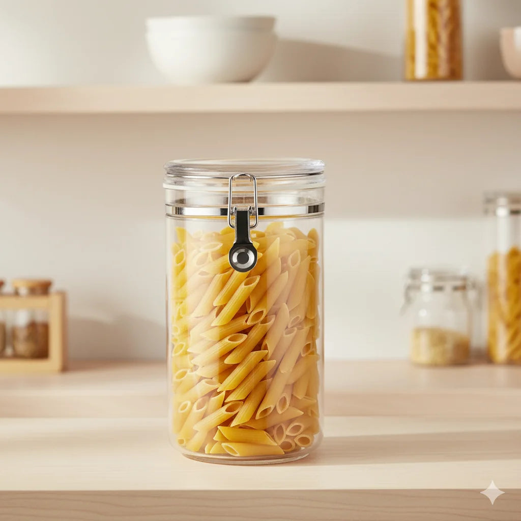 67.6 Oz Large Buckle Food Storage Canister, Clear, Kitchen Organization, for Pantry Organization, Meal Prep and Dry Food Storage