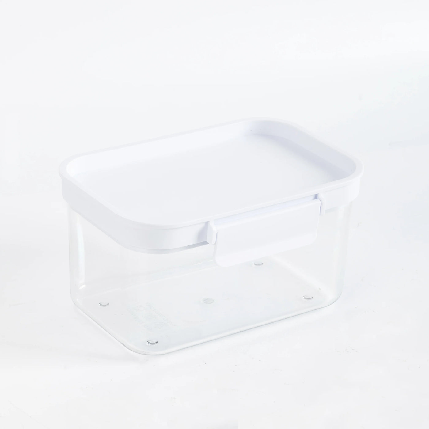 Small Rectangular Plastic Pantry Food Storage Container with Lid, Kitchen Dry Food Storage Canister Organizer, 6.9" W X 4.8" D X 3.7" H