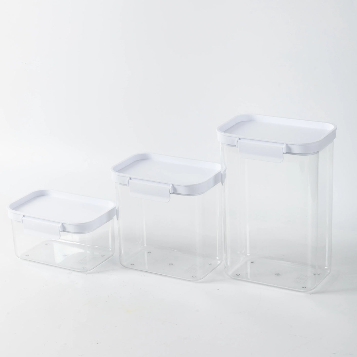 Large Rectangular Plastic Pantry Storage Canister, Kitchen Food Storage Container for Dry Foods and Pantry Organization, 6.9" W X 4.8" D X 9.8" H
