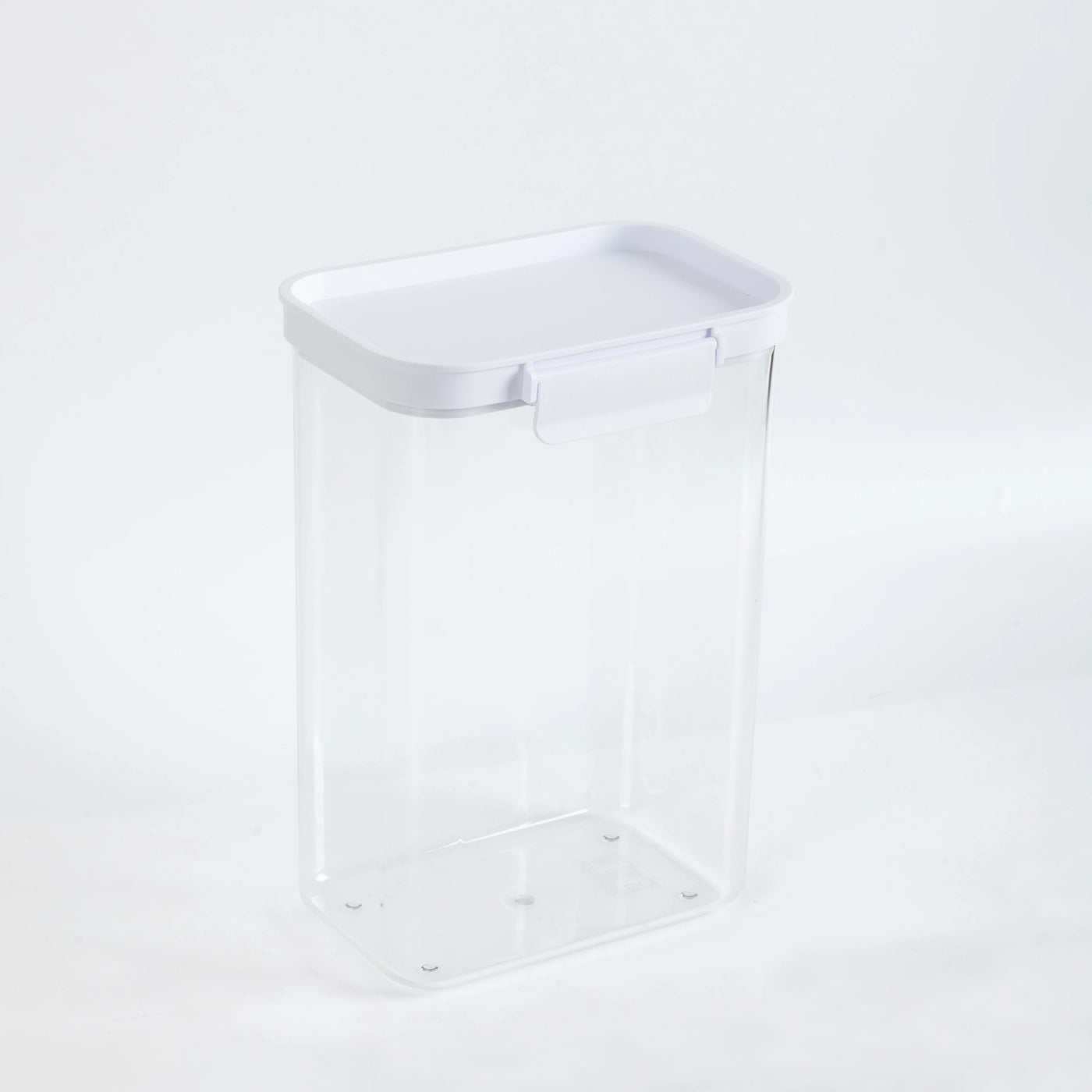 Large Rectangular Plastic Pantry Storage Canister, Kitchen Food Storage Container for Dry Foods and Pantry Organization, 6.9" W X 4.8" D X 9.8" H