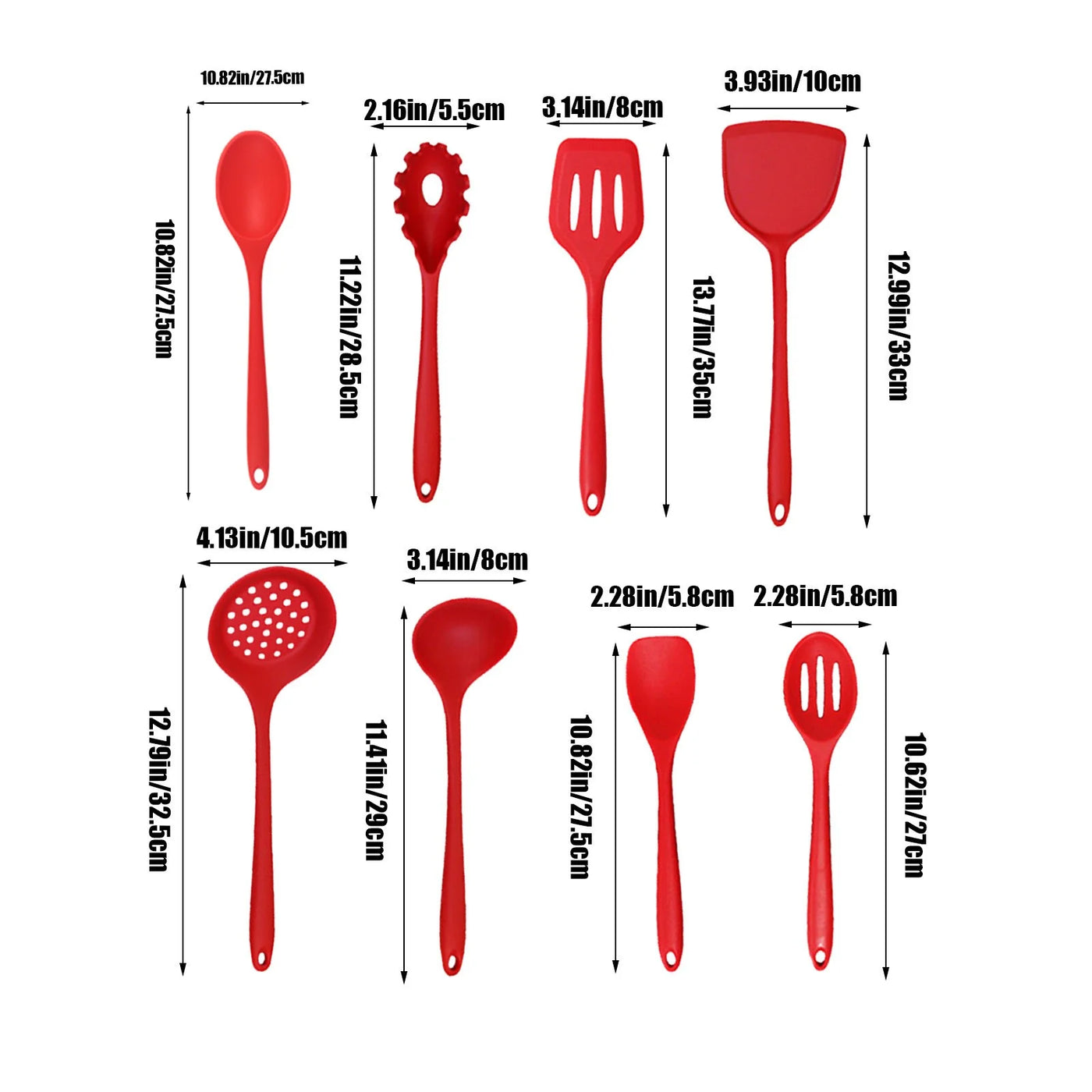 8-Piece Kitchen Cooking Utensils Set, Nonstick Pot Hot-proof Kitchen Utensils Spoon Shovel Set Multi-purpose Cooking Pot Shovel Spatula Colander Set