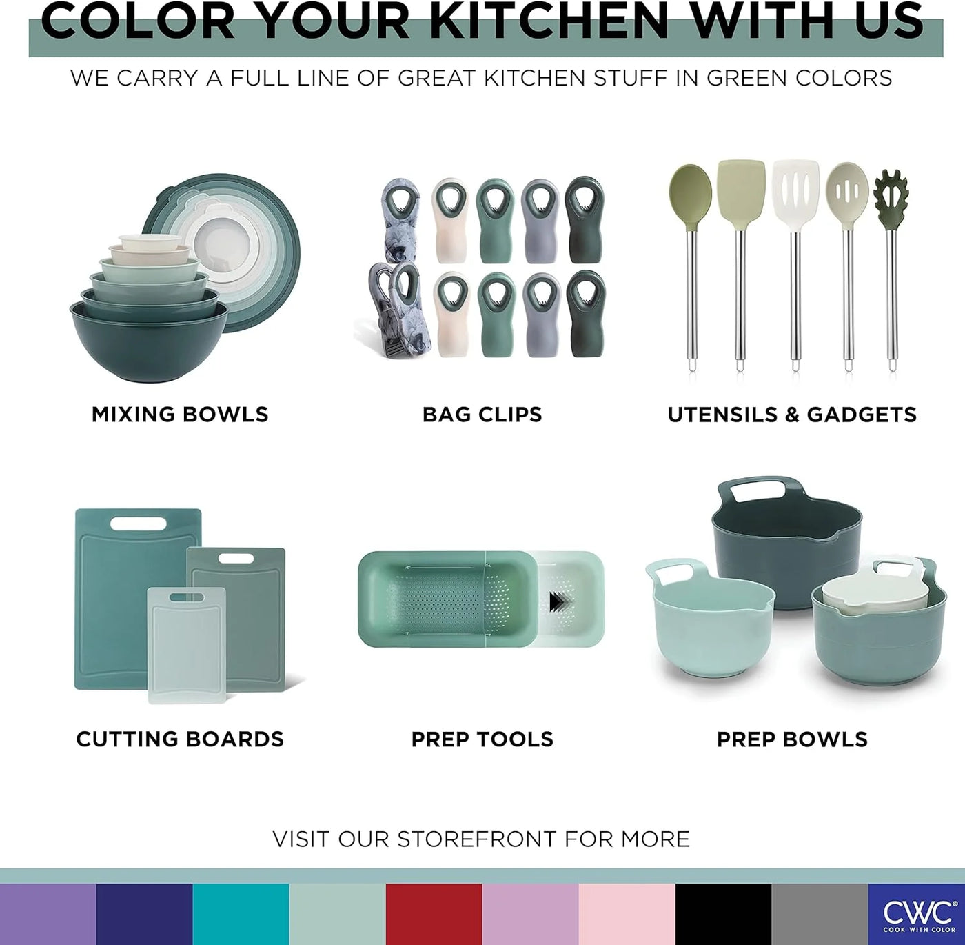 Cook with Color Silicone Cooking Utensils Set, Heat-resistant, Nonstick Kitchen Gadgets (38-piece), for Cooking, Mixing, Serving and Nonstick Cookware
