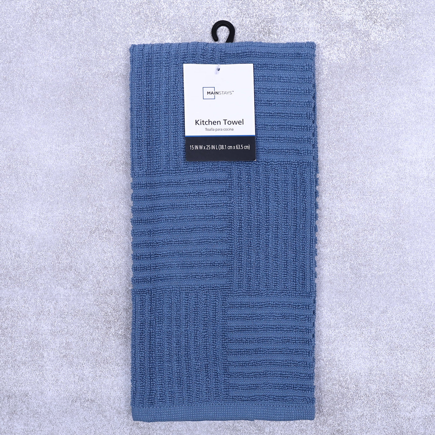 Blue Corduroy 100% Cotton Sculpted-rib Weave Kitchen Towel, for Drying Dishes, Wiping Counters and Everyday Kitchen Cleaning