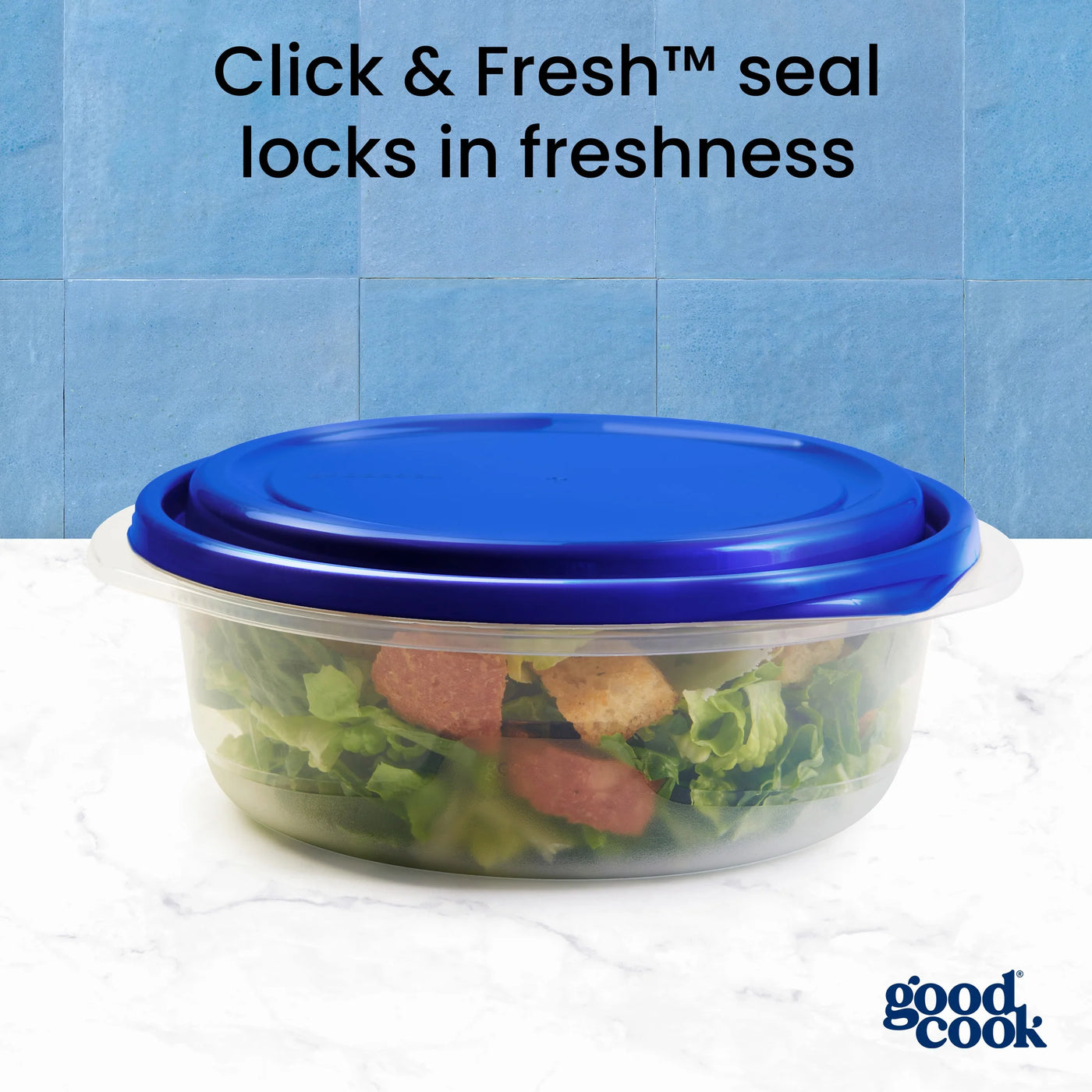 Medium Bowl Food Storage Container, 3-Pack, Blue, Made Without Bpa, Dishwasher Safe, for Pantry Organization, Meal Prep and Dry Food Storage
