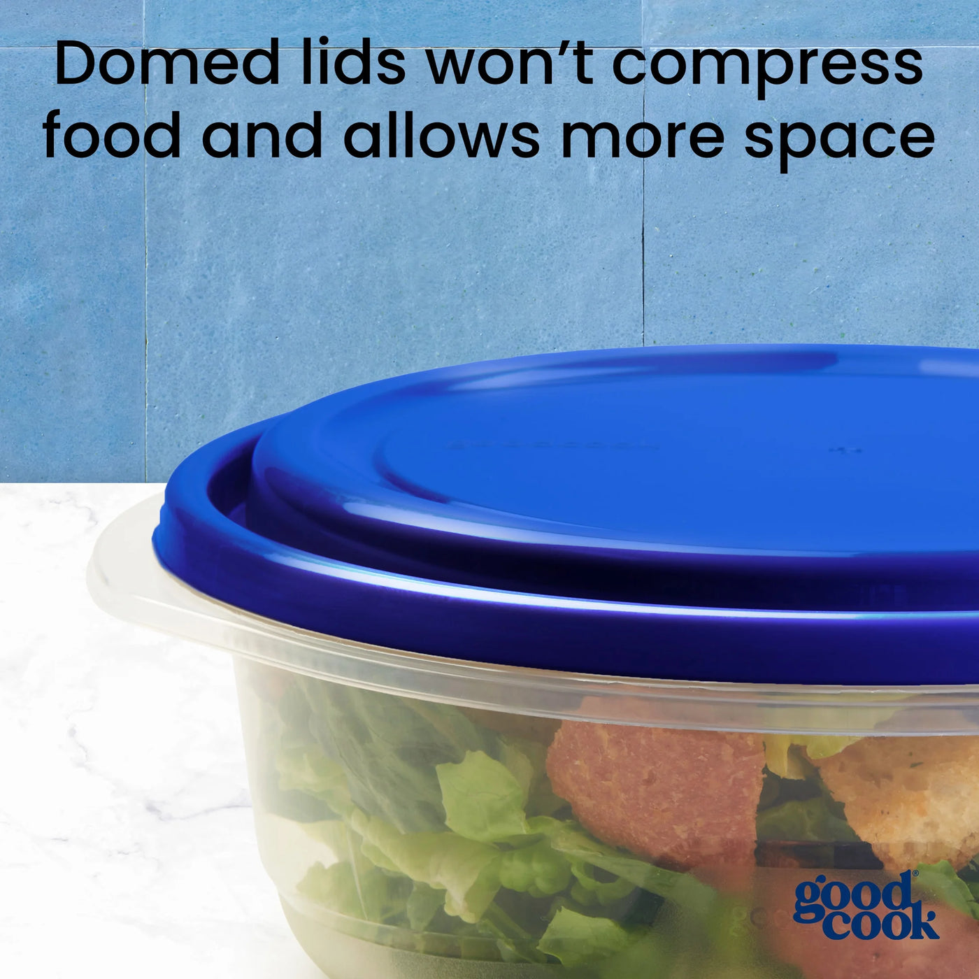 Medium Bowl Food Storage Container, 3-Pack, Blue, Made Without Bpa, Dishwasher Safe, for Pantry Organization, Meal Prep and Dry Food Storage