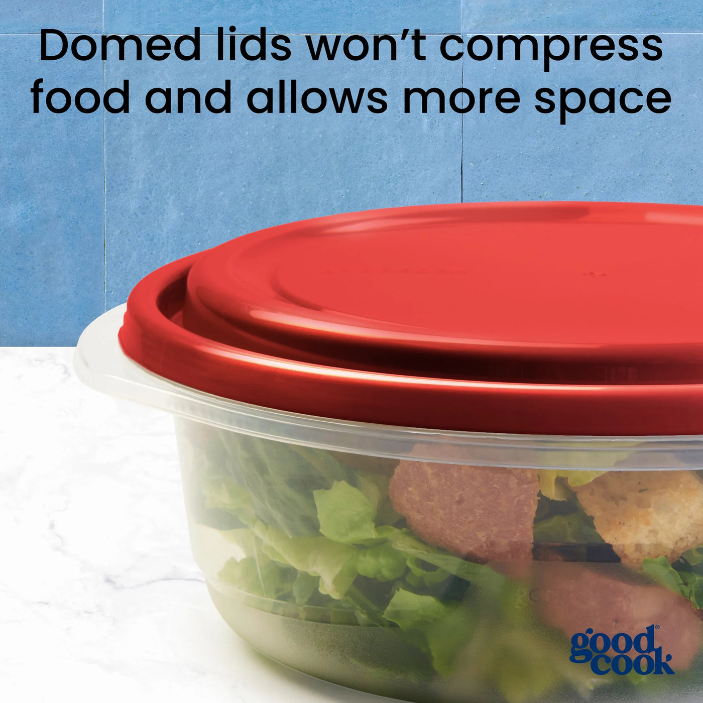 Medium Bowl Food Storage Container, 3-Pack, Red, Made Without Bpa, Dishwasher Safe, for Pantry Organization, Meal Prep and Dry Food Storage