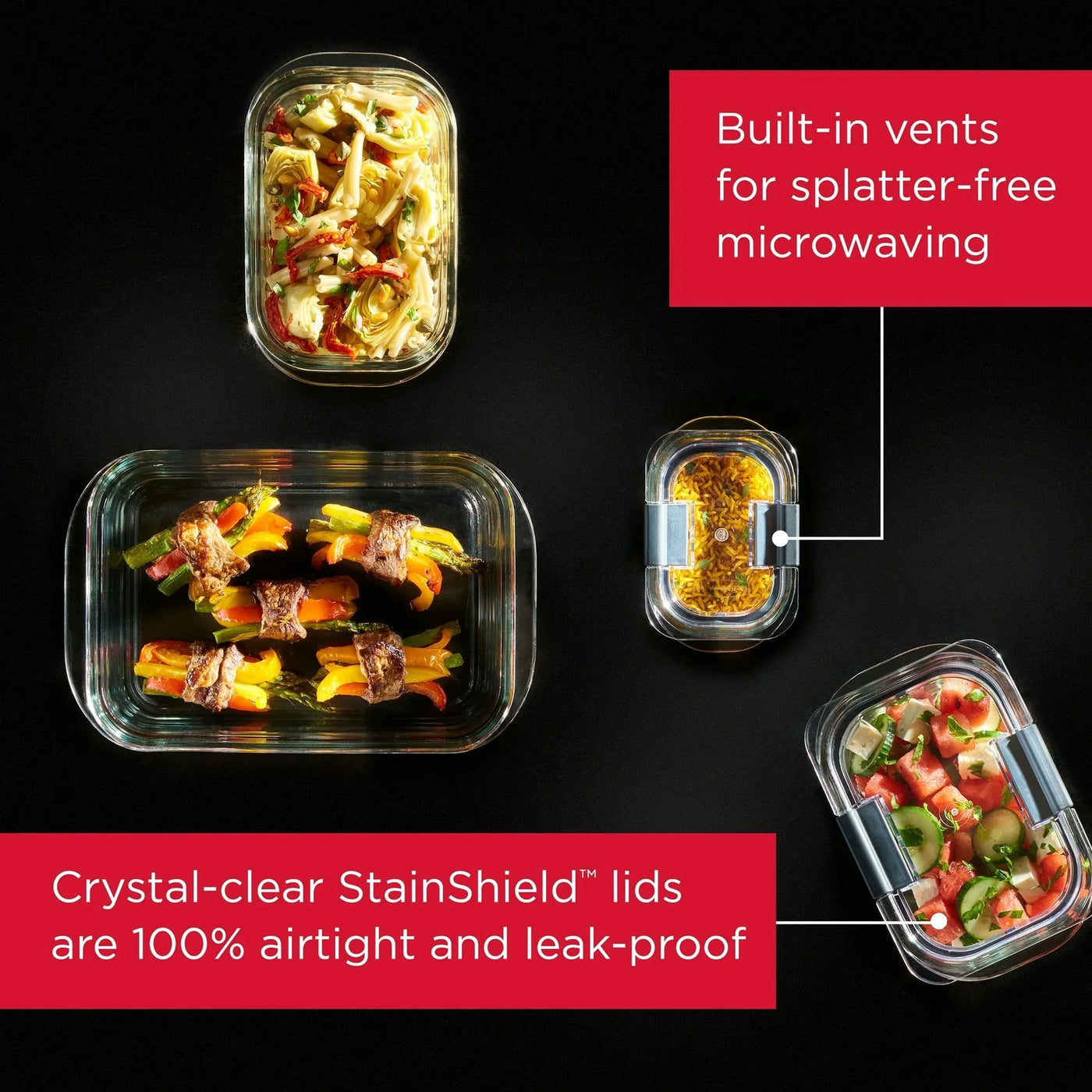 Glass Round Leak-proof 6.1-Cup Food Storage Container, for Pantry Organization, Meal Prep and Dry Food Storage