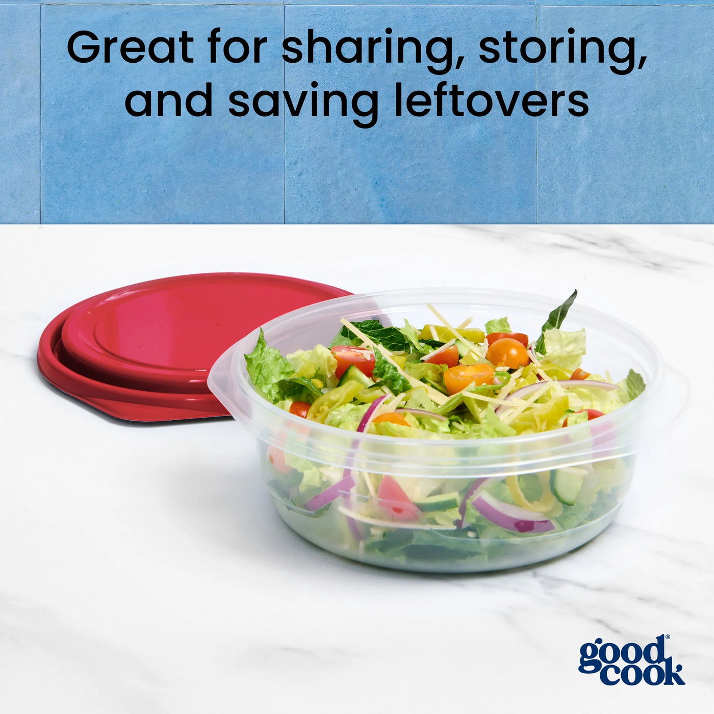 Medium Bowl Food Storage Container, 3-Pack, Red, Made Without Bpa, Dishwasher Safe, for Pantry Organization, Meal Prep and Dry Food Storage