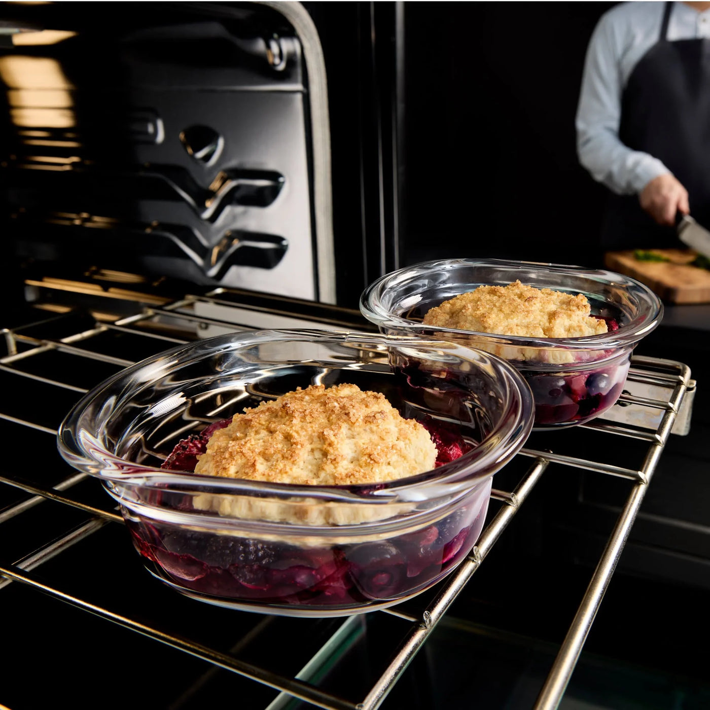 Glass Round Leak-proof 6.1-Cup Food Storage Container, for Pantry Organization, Meal Prep and Dry Food Storage