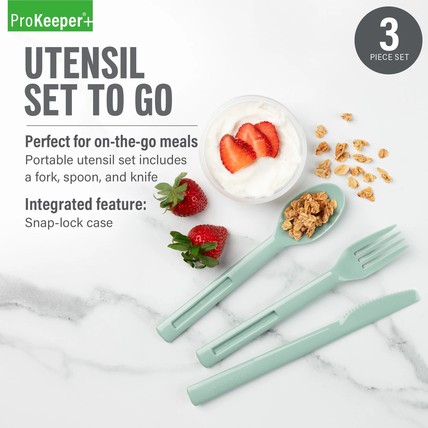 + Utensil Set with Travel Carrying Case, for Cooking, Mixing, Serving and Nonstick Cookware, Durable Design for Daily Home Use