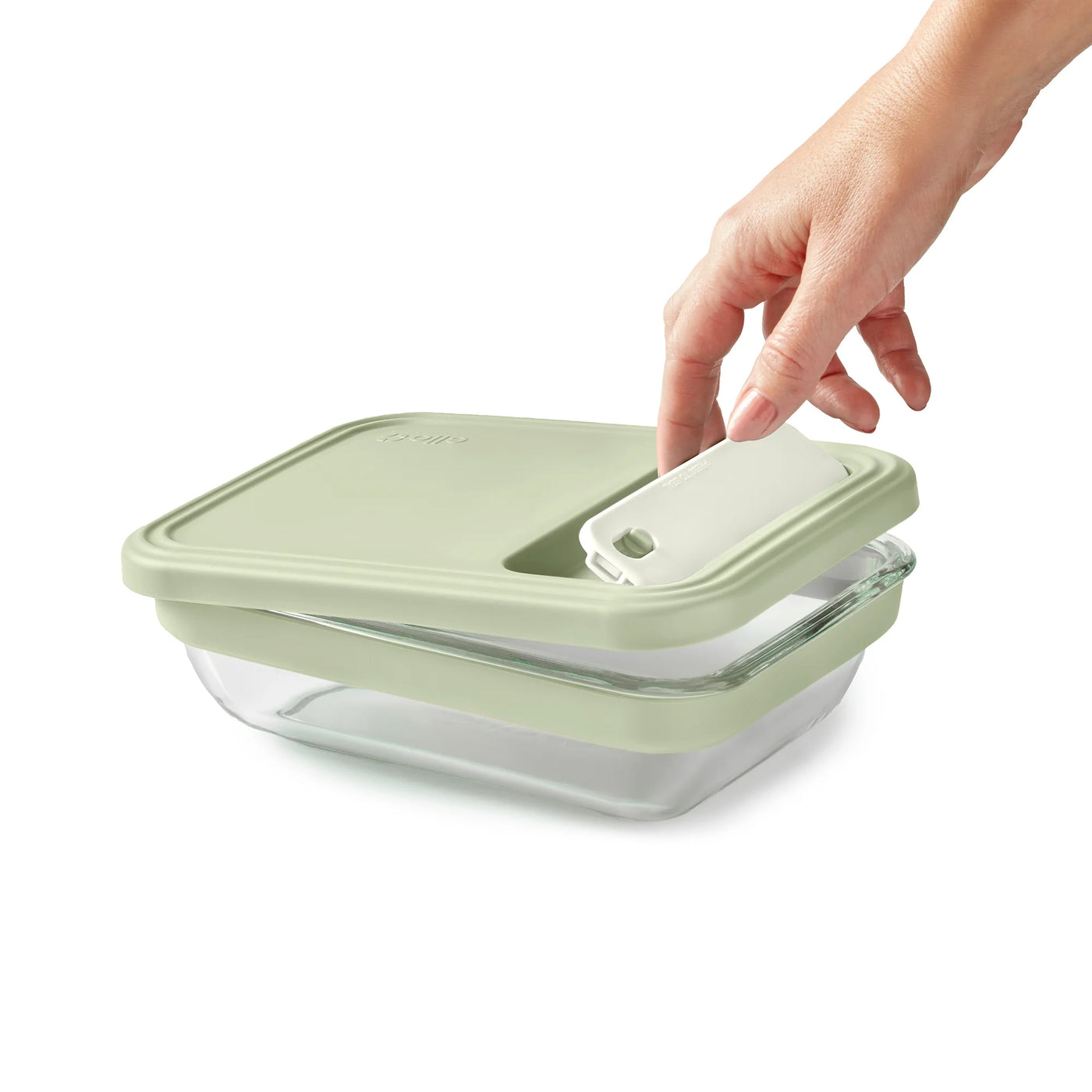 Fresh Stack Glass 4.7cup Food Storage Container, Made for Family Meals and Easy Serving, for Pantry Organization, Meal Prep and Dry Food Storage