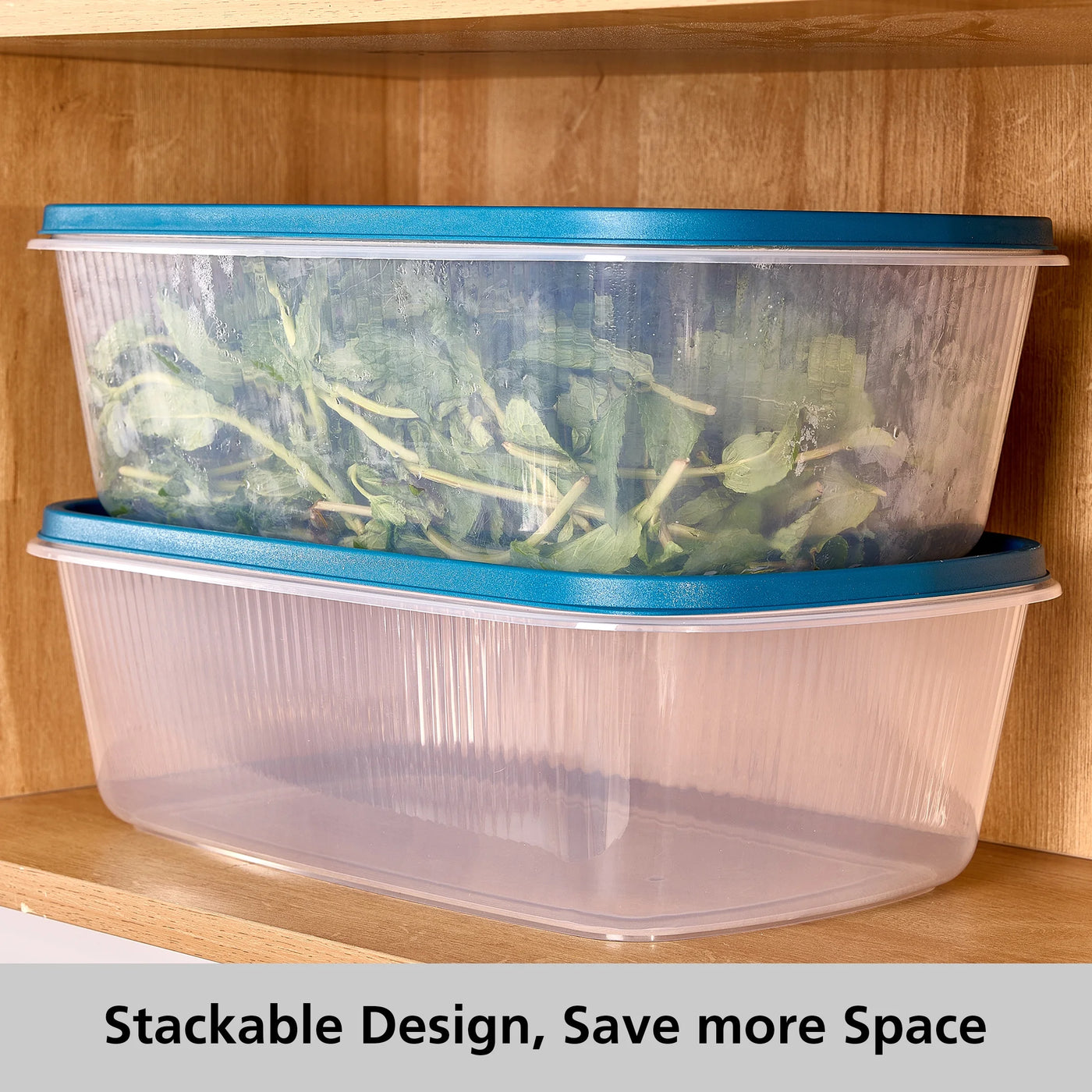Reusable Food Storage Containers, Large Rectangle, Plastic, 2-Pack, 2 Containers with Lids, 2.5 Gallons, Ideal for Meal Planning