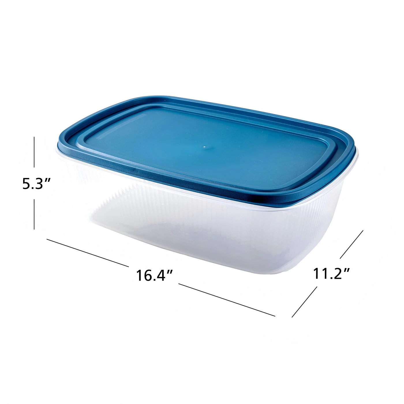 Reusable Food Storage Containers, Large Rectangle, Plastic, 2-Pack, 2 Containers with Lids, 2.5 Gallons, Ideal for Meal Planning