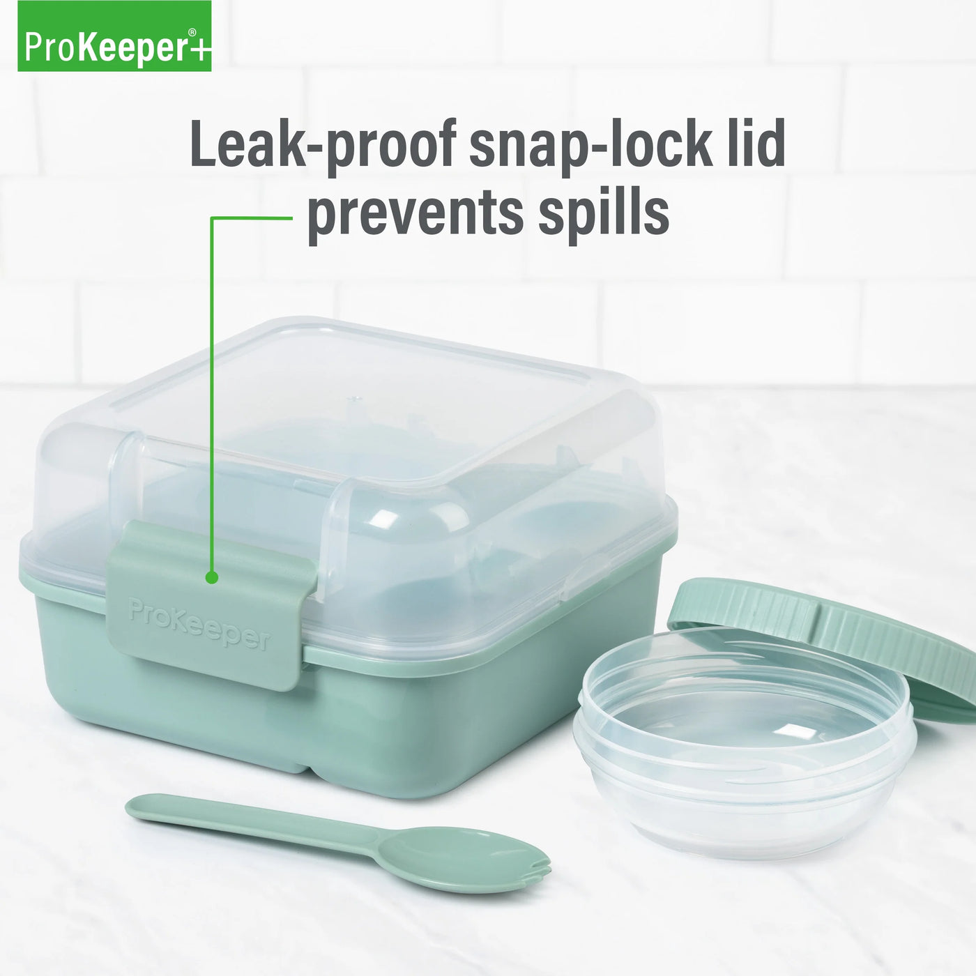 + Plastic Lunch Plus to Go, Well Suited to Hot or Cold Meals Away From Home, for Everyday Home Kitchen Cooking, Storage and Organization