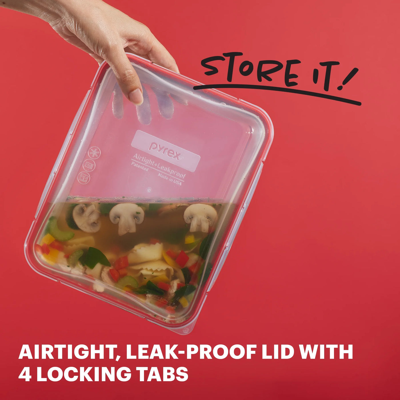 Freshlock 8cup Rectangle Glass Food Storage Container with Lid, Best Used for Leftover Storage for Larger Meal Preps and Reheating