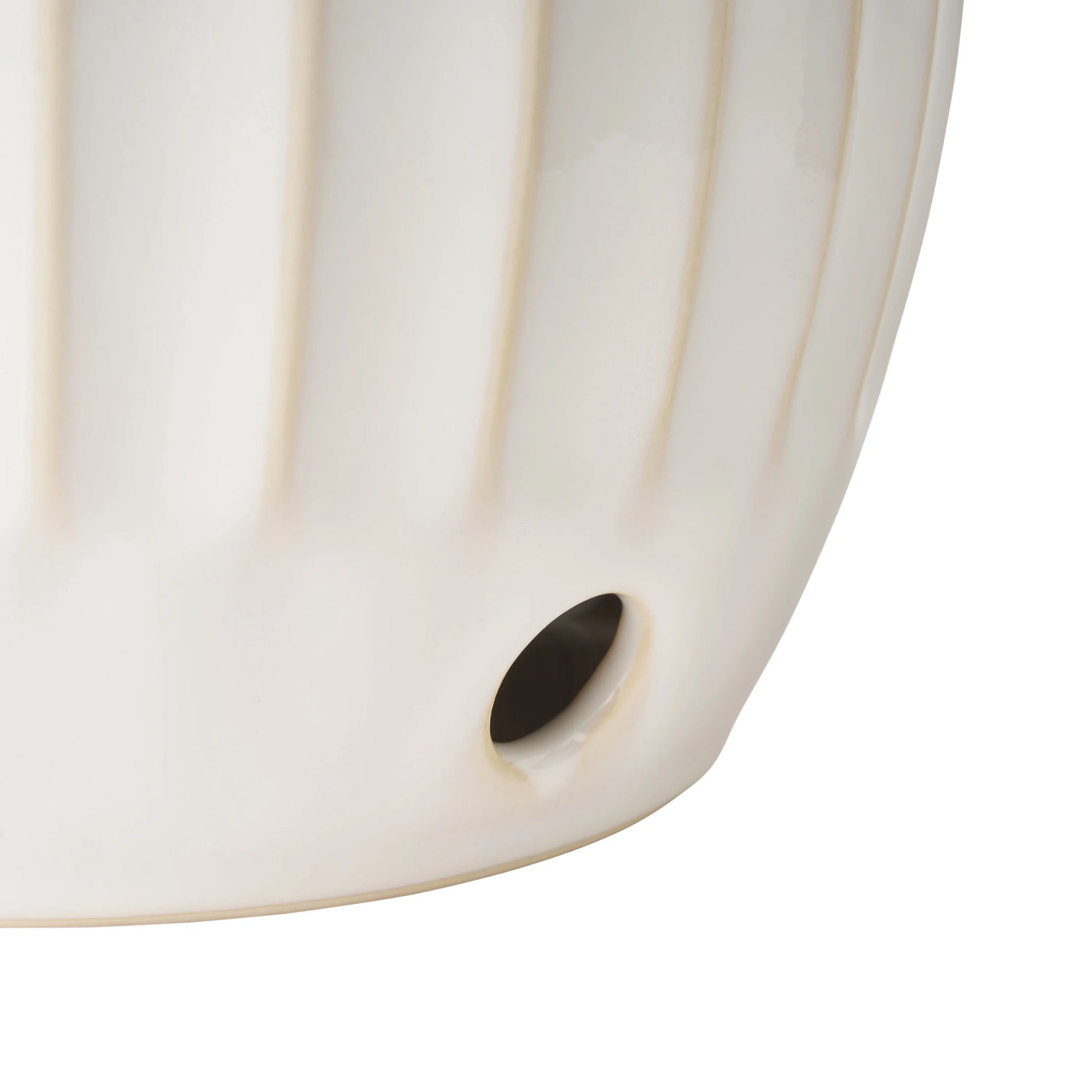 Colette Stoneware Onion Keeper, White, for Everyday Home Kitchen Cooking, Storage and Organization, Durable Design for Daily Home Use