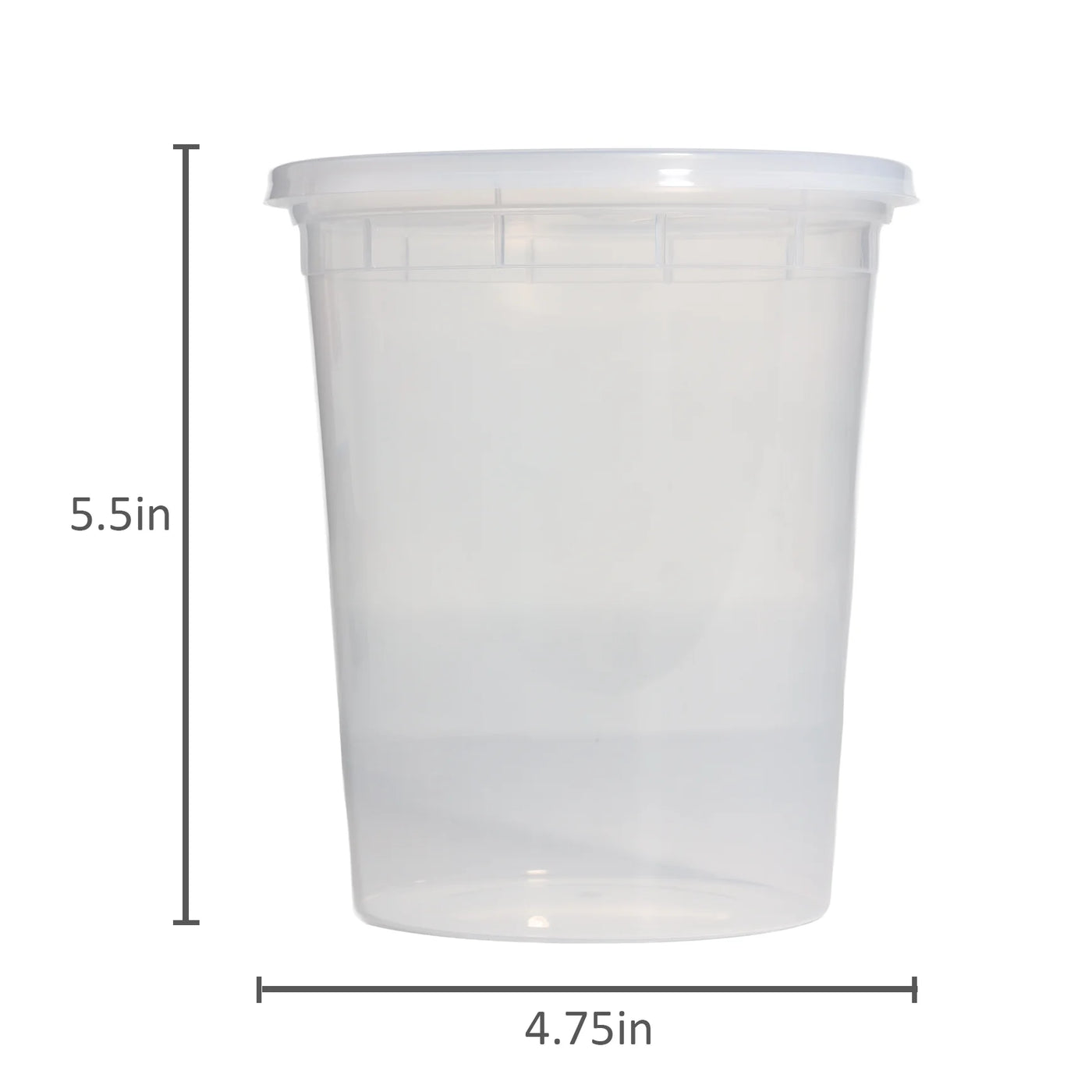 40-Piece 32oz Plastic Deli Container, Ideal Use for Meal Prep and Batch Cooking, for Pantry Organization, Meal Prep and Dry Food Storage