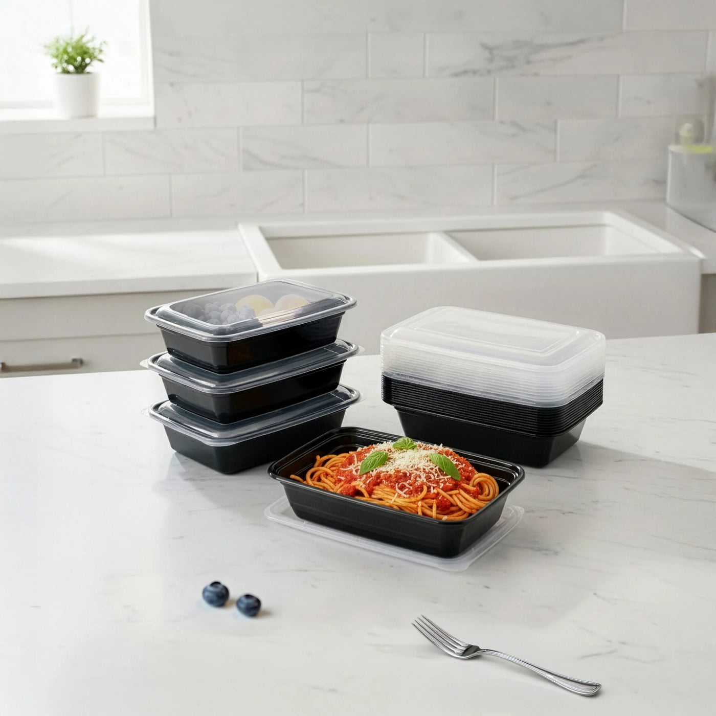 30-Piece (15 Containers + 15 Lids) Meal Prep, Bpa-free, Microwave and Dishwasher Safe, for Pantry Organization, Meal Prep and Dry Food Storage