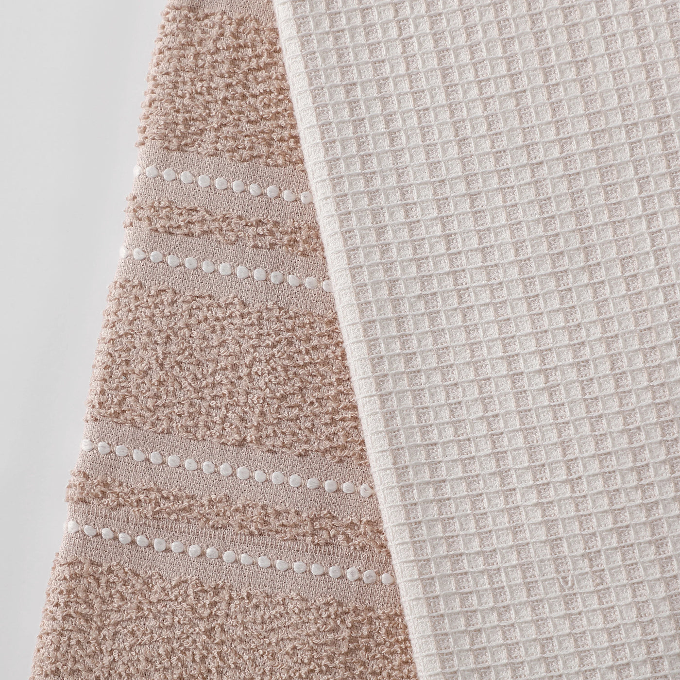 Latte Swirl Kitchen Towels 2-Pack, for Drying Dishes, Wiping Counters and Everyday Kitchen Cleaning, Durable Design for Daily Home Use